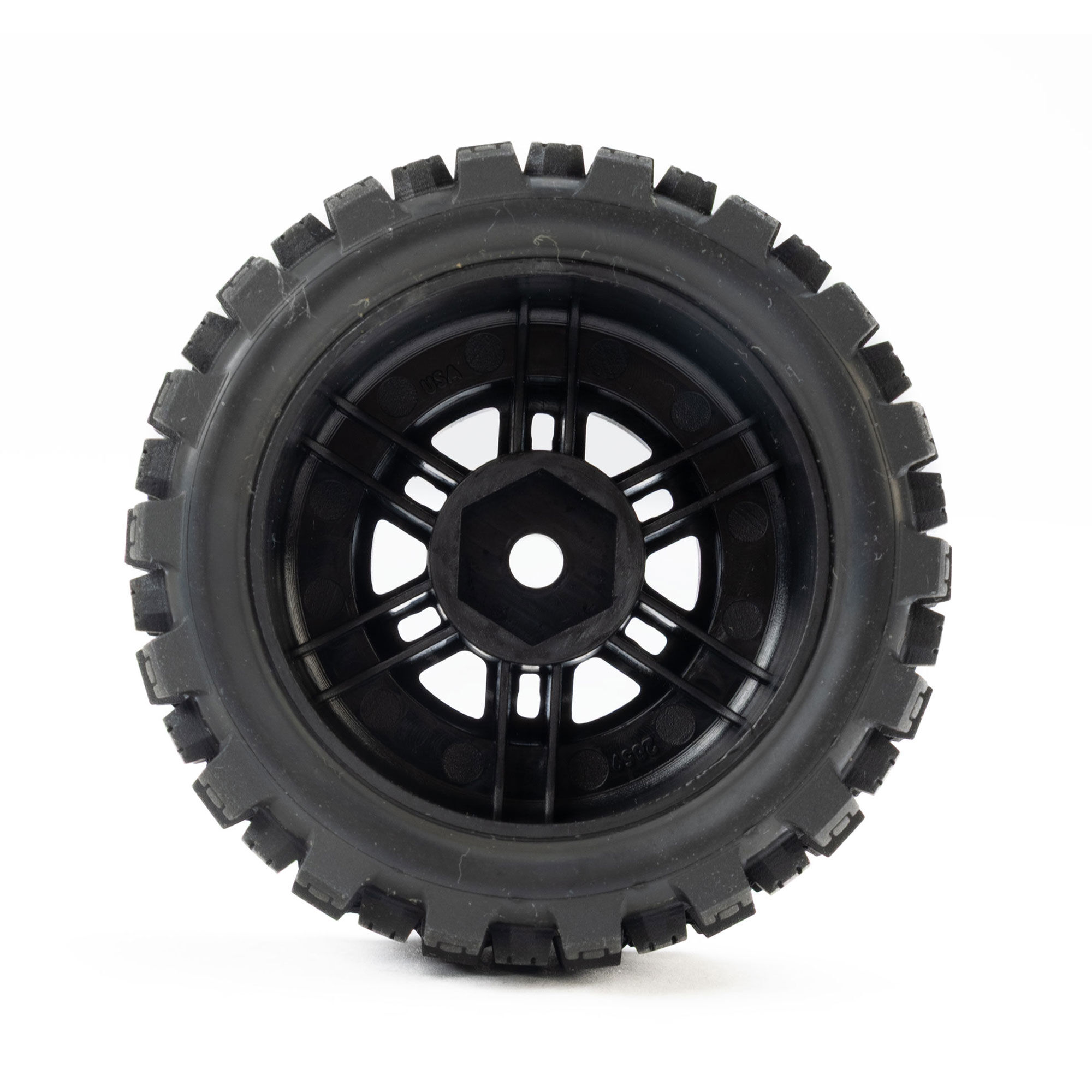 1/16 Badlands MX Front/Rear Tires MTD 12mm Black Split Six (-5
