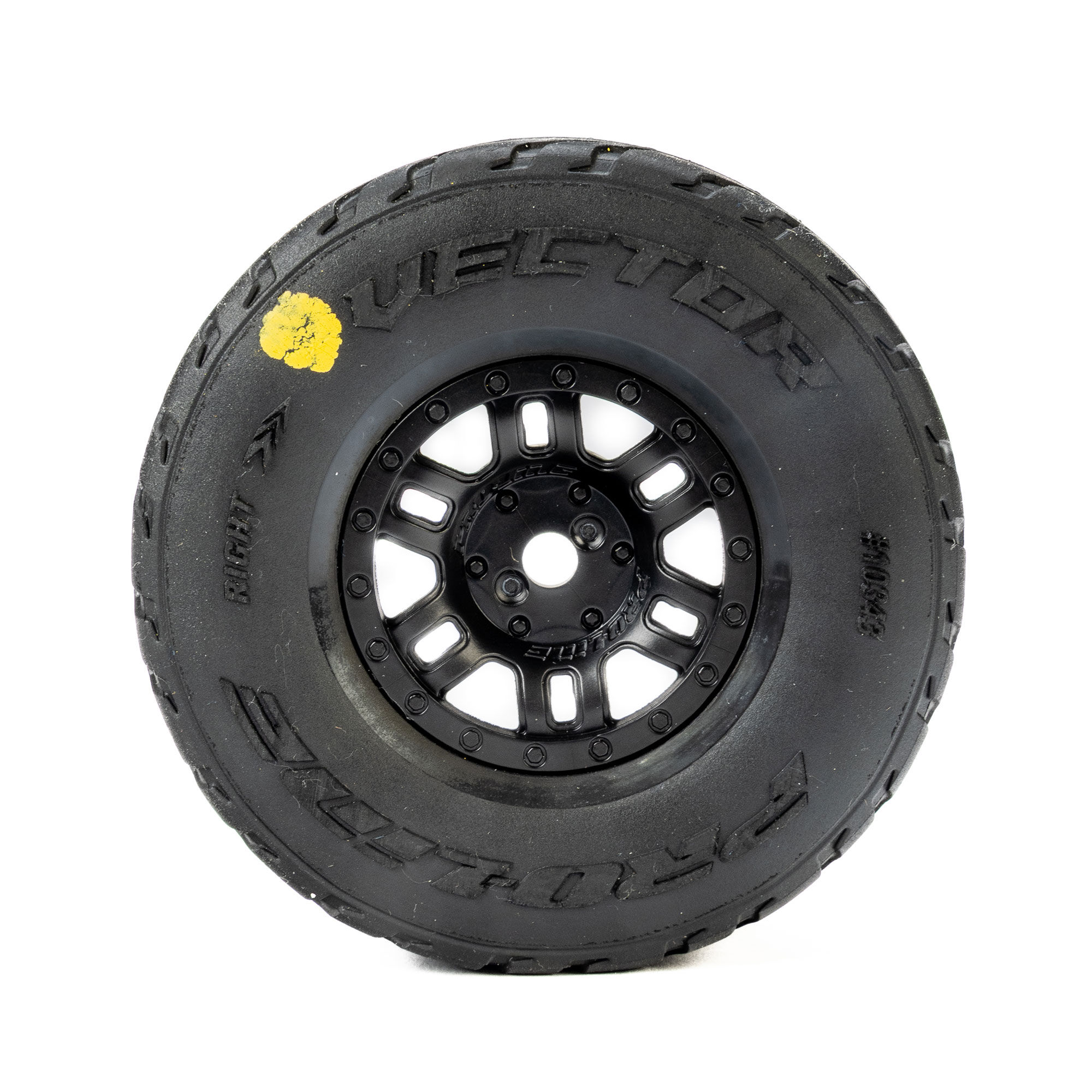 1/16 Vector Front/Rear Tires MTD 12mm Black Split Six (4): M-8