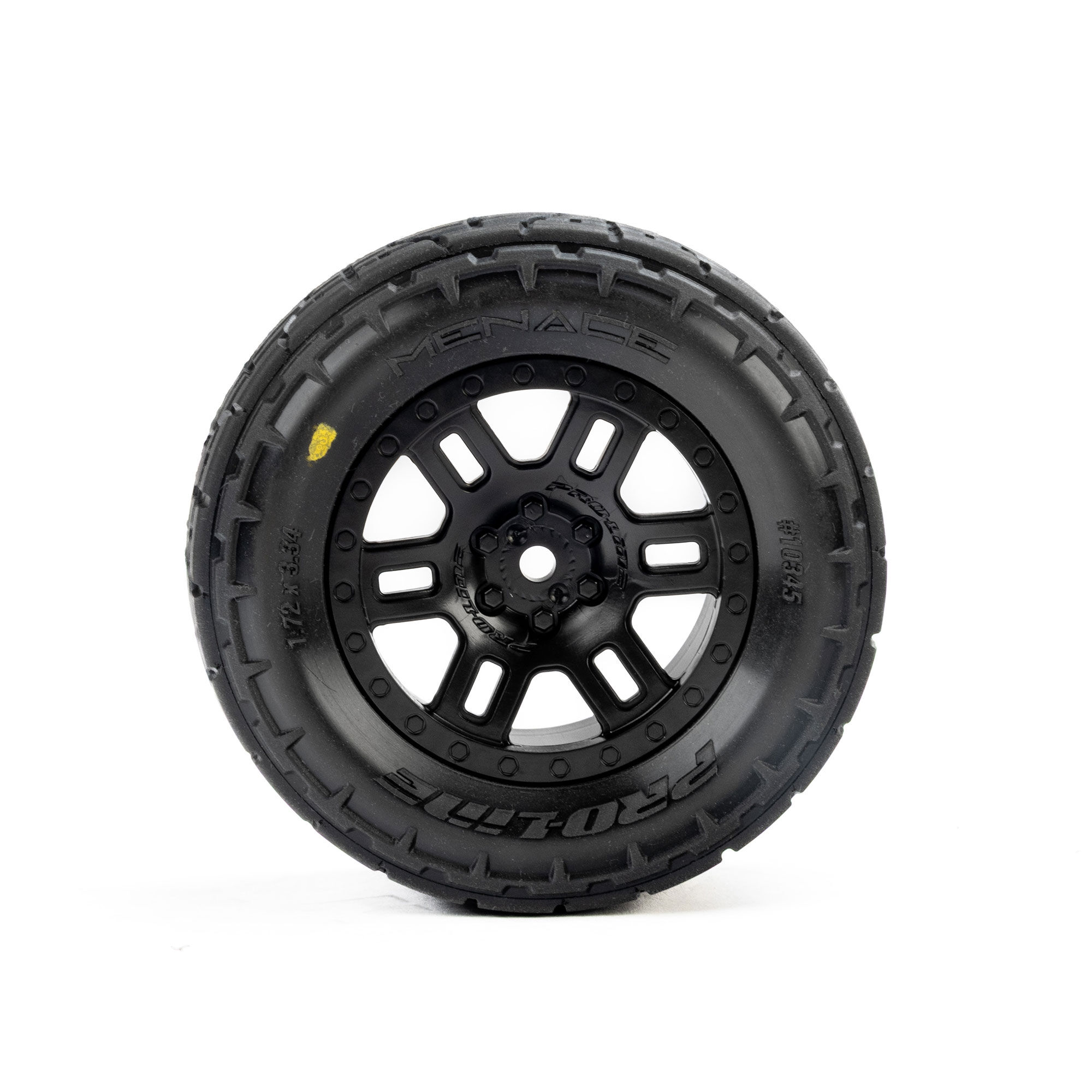 Menace Front/Rear Street Tires Mounted 12mm Black Split Six-3