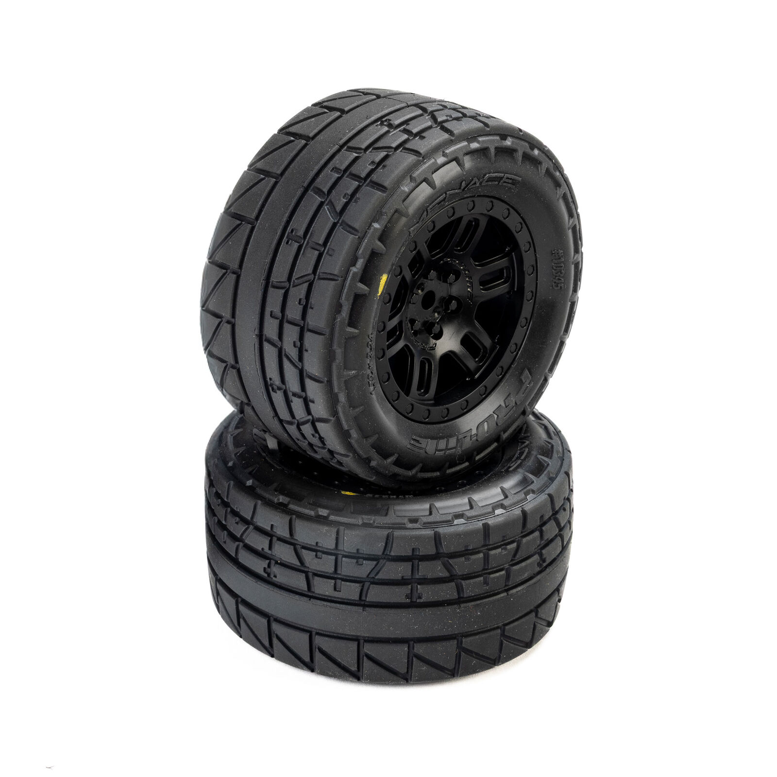Menace Front/Rear Street Tires Mounted 12mm Black Split Six-8