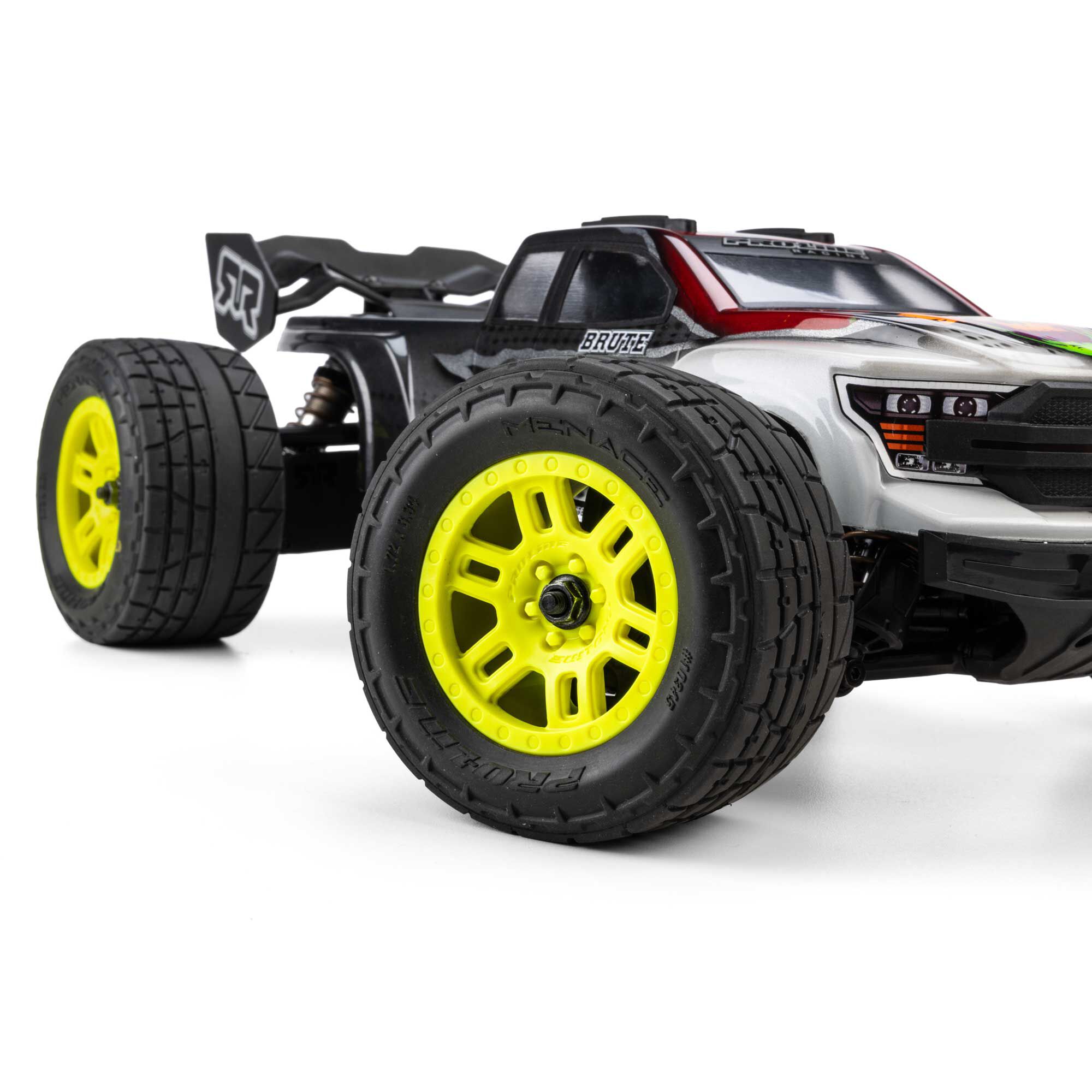1/16 Menace Front/Rear Street Tires Mounted 12mm Yellow Spli-7