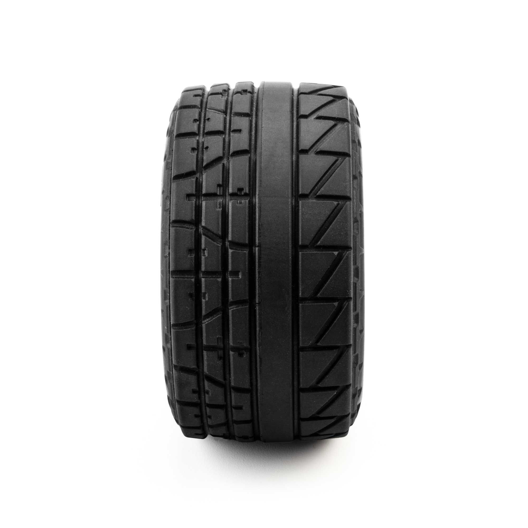 1/16 Menace Front/Rear Street Tires Mounted 12mm White Split-3