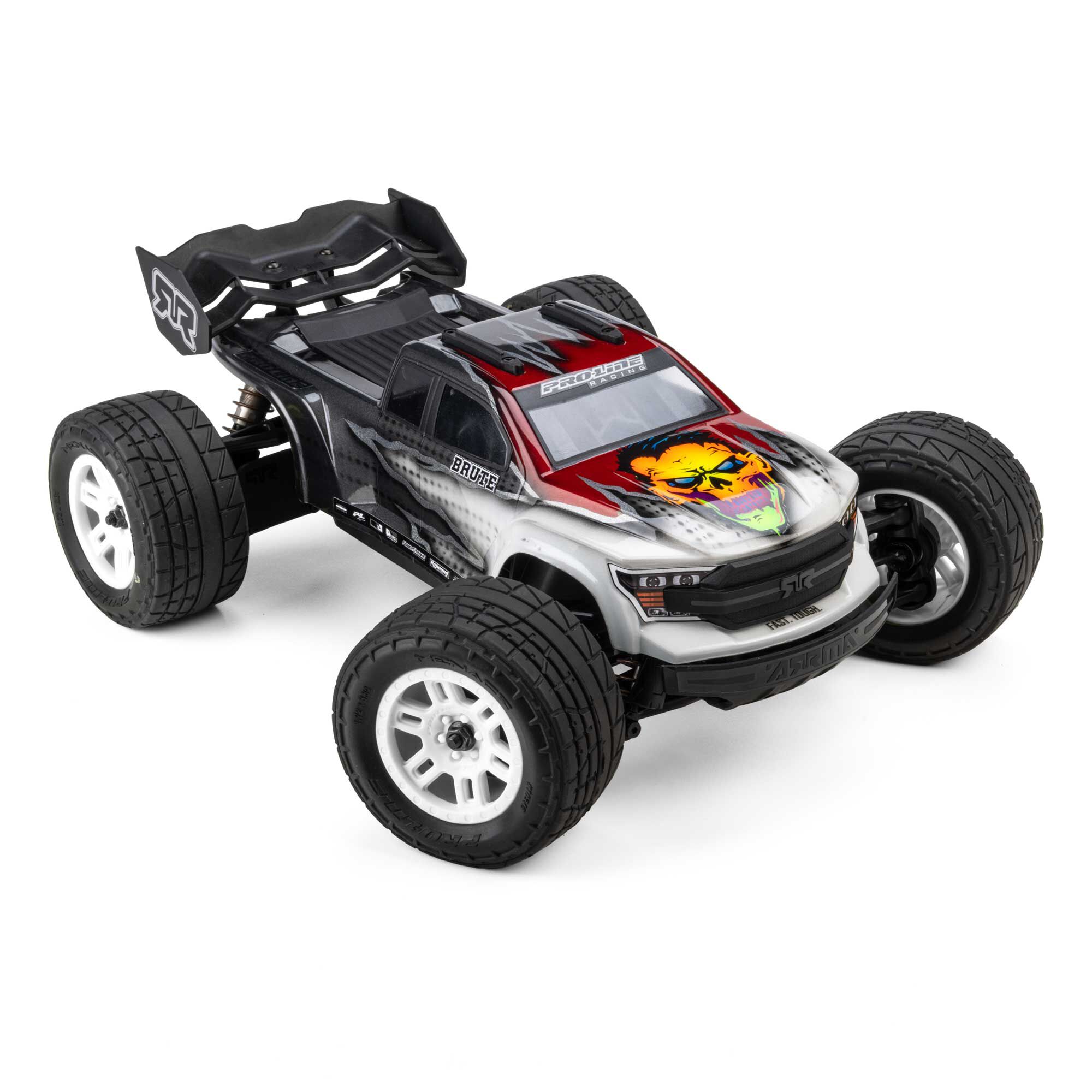1/16 Menace Front/Rear Street Tires Mounted 12mm White Split-5