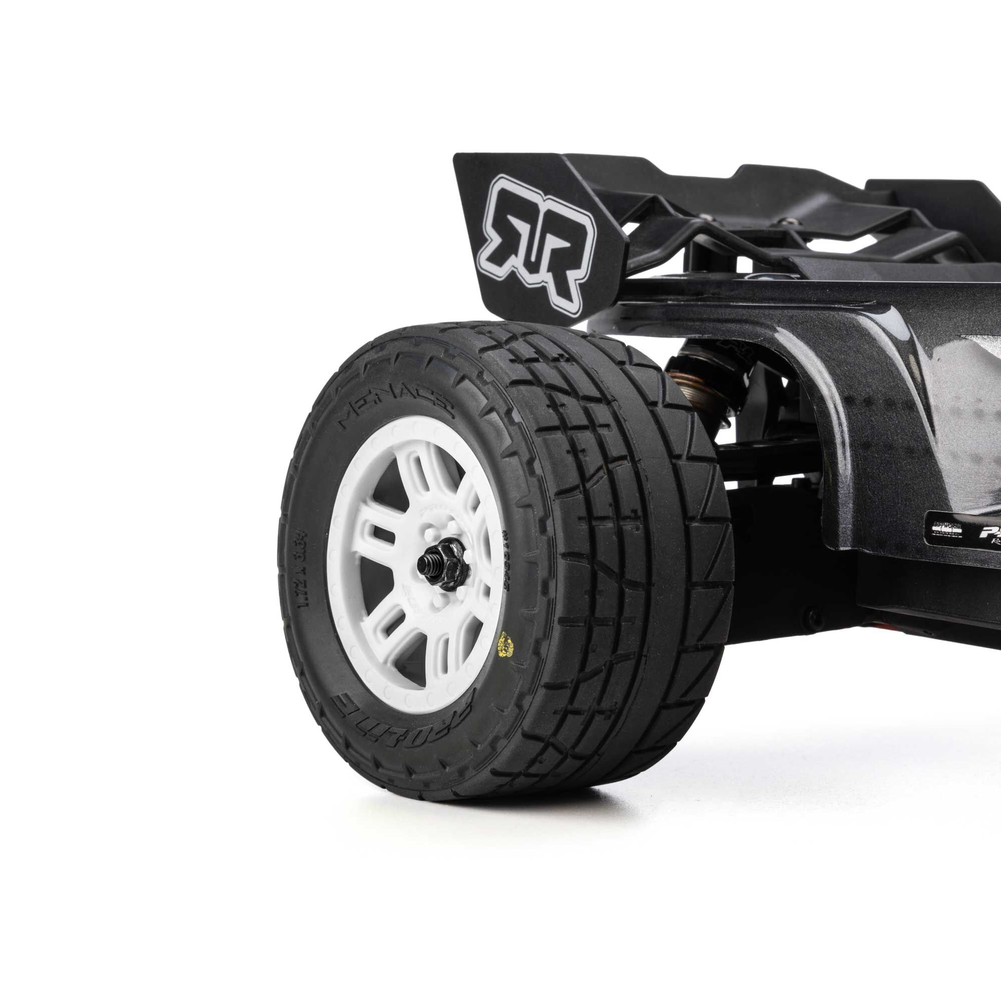 1/16 Menace Front/Rear Street Tires Mounted 12mm White Split-7