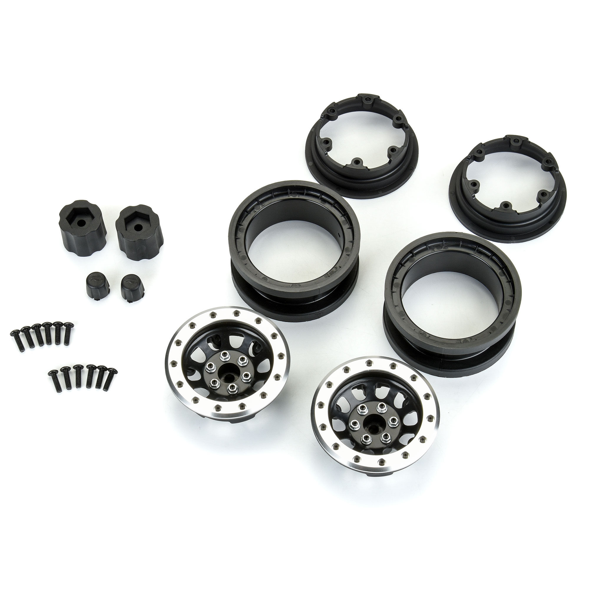 Steelies Silver/Black 2.9" Stamped Steel Dual Offset (+2/+10-4