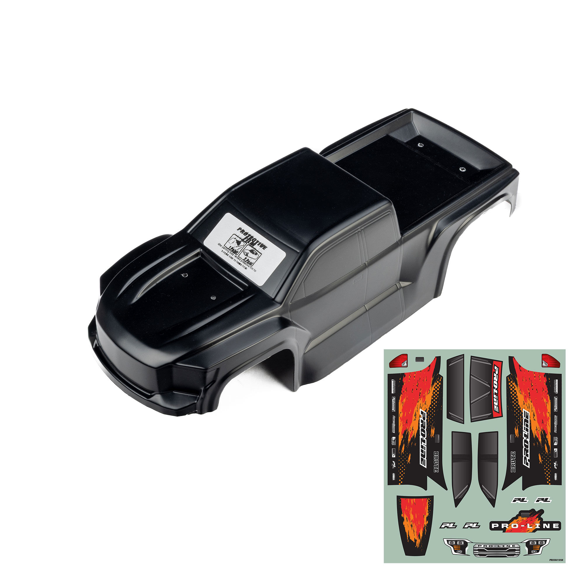 1/16 Pre-Cut Truck Body Tough Color Black: Traxxas Mini Maxx-14