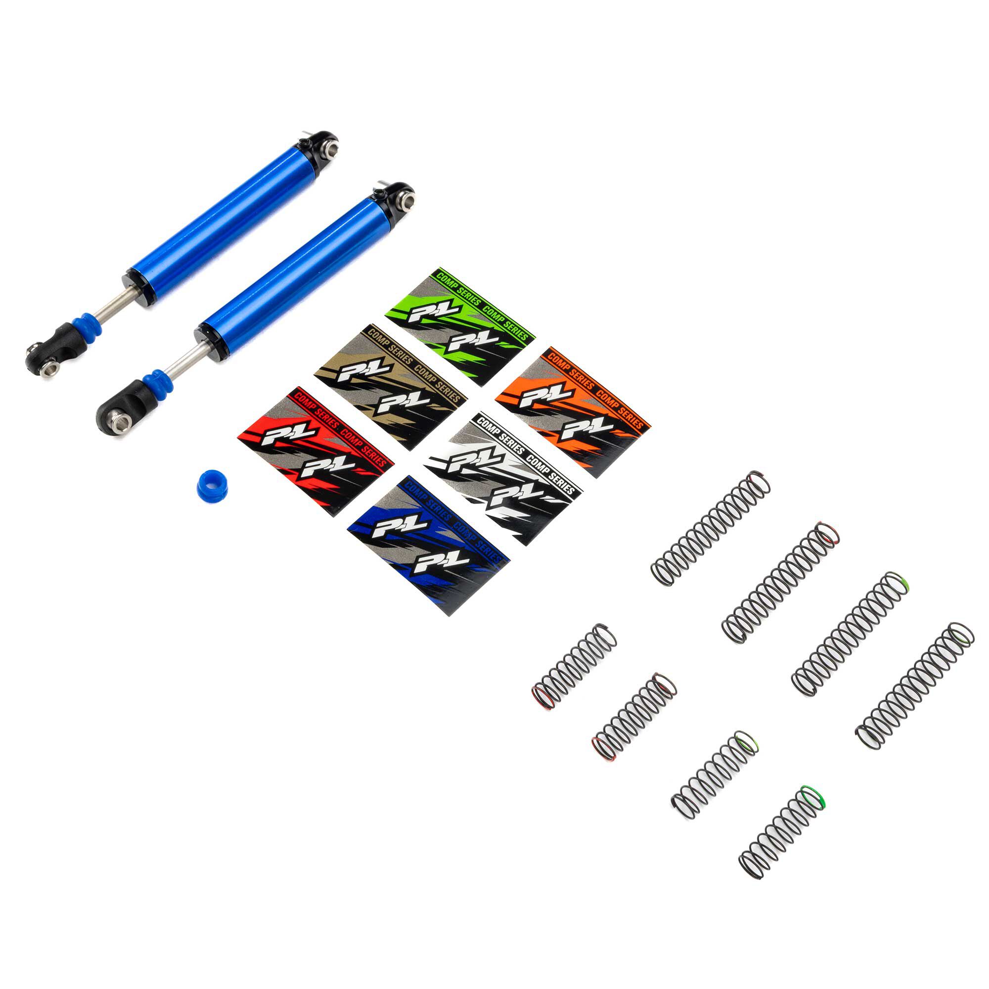 Pro-Comp Front/Rear (97mm) Scaler Shocks, Blue (2): 1/10 Roc-6