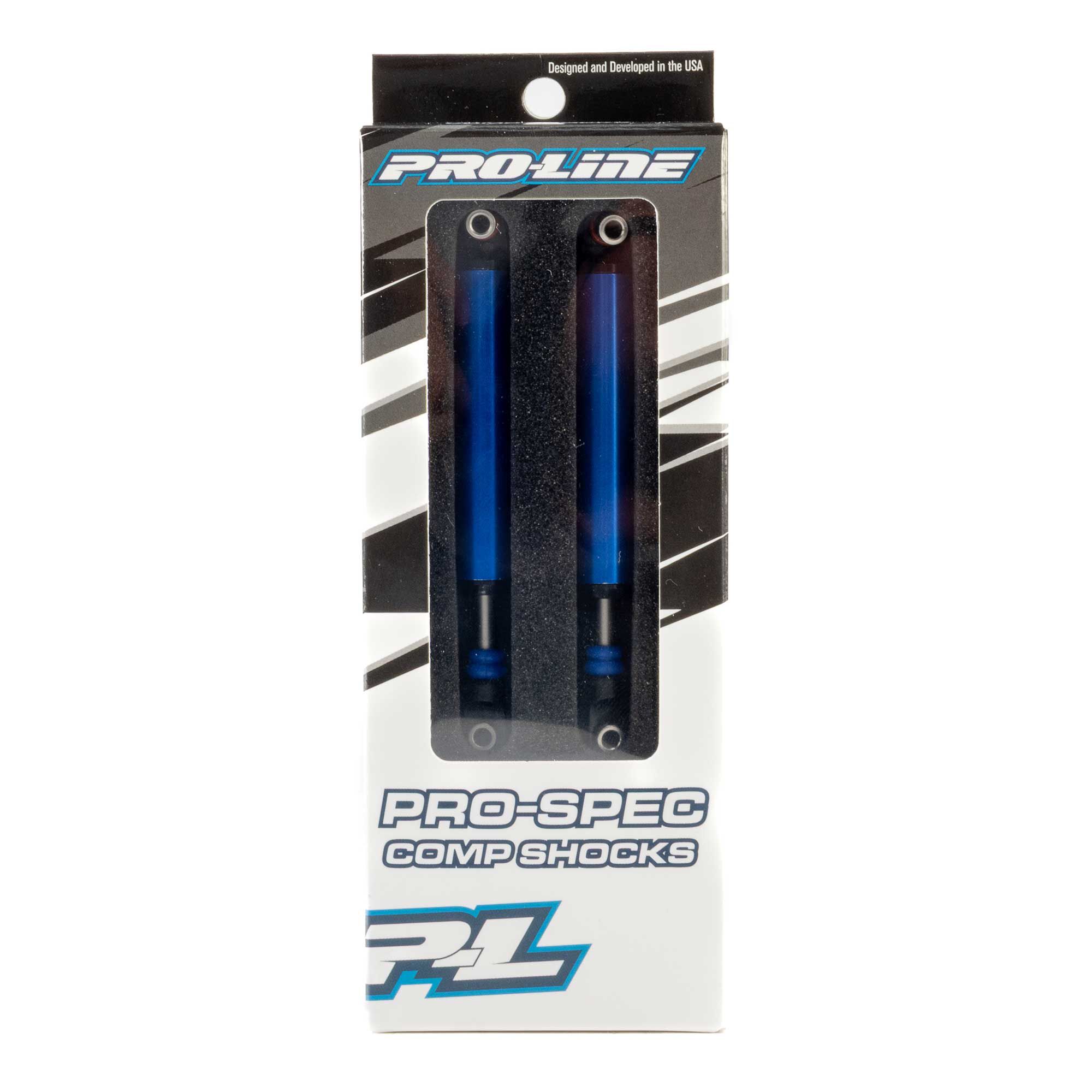 Pro-Comp Front/Rear (97mm) Scaler Shocks, Blue (2): 1/10 Roc-10