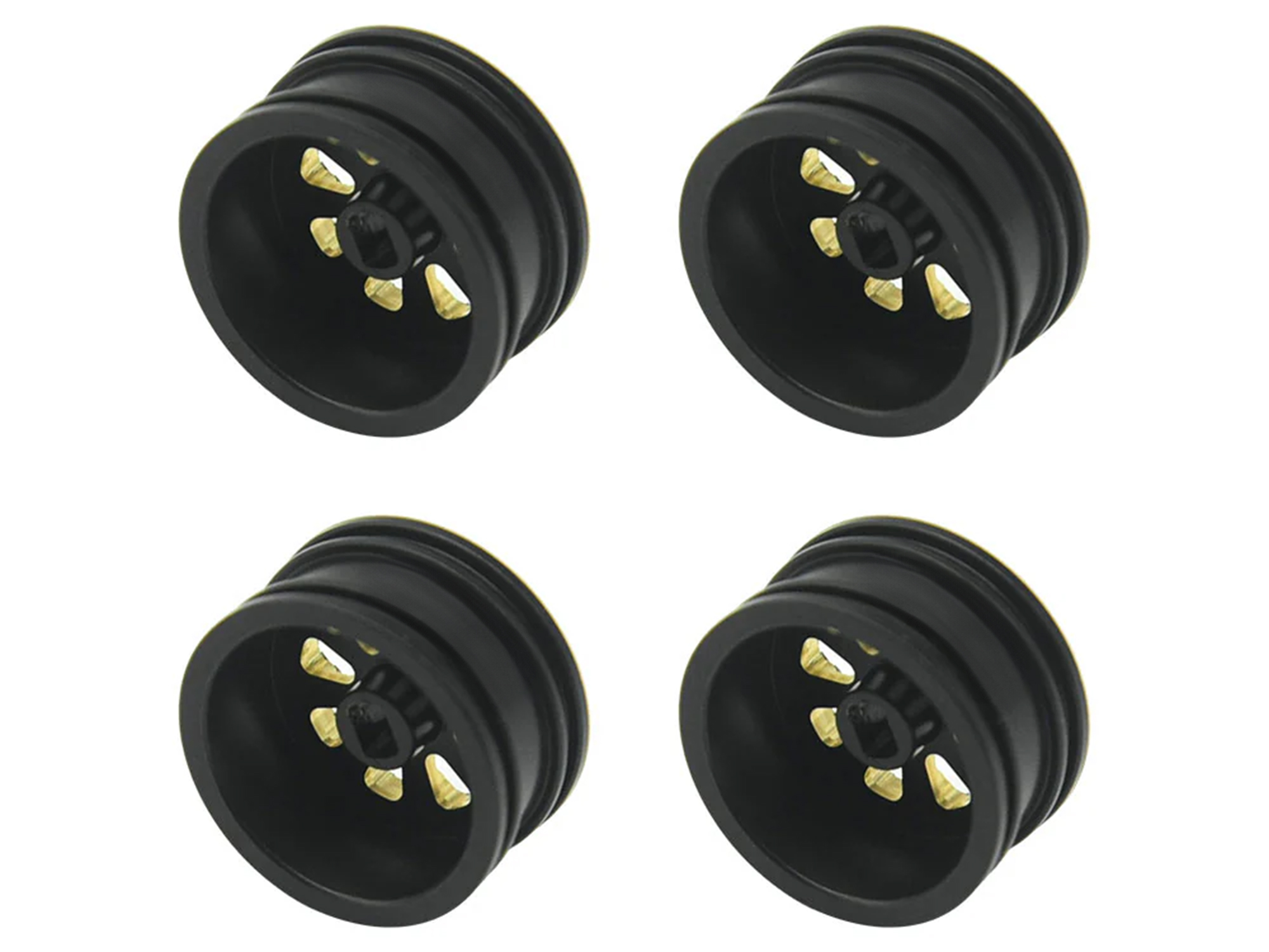 Wheel Set, Black Brass 4pcs SCX30-3