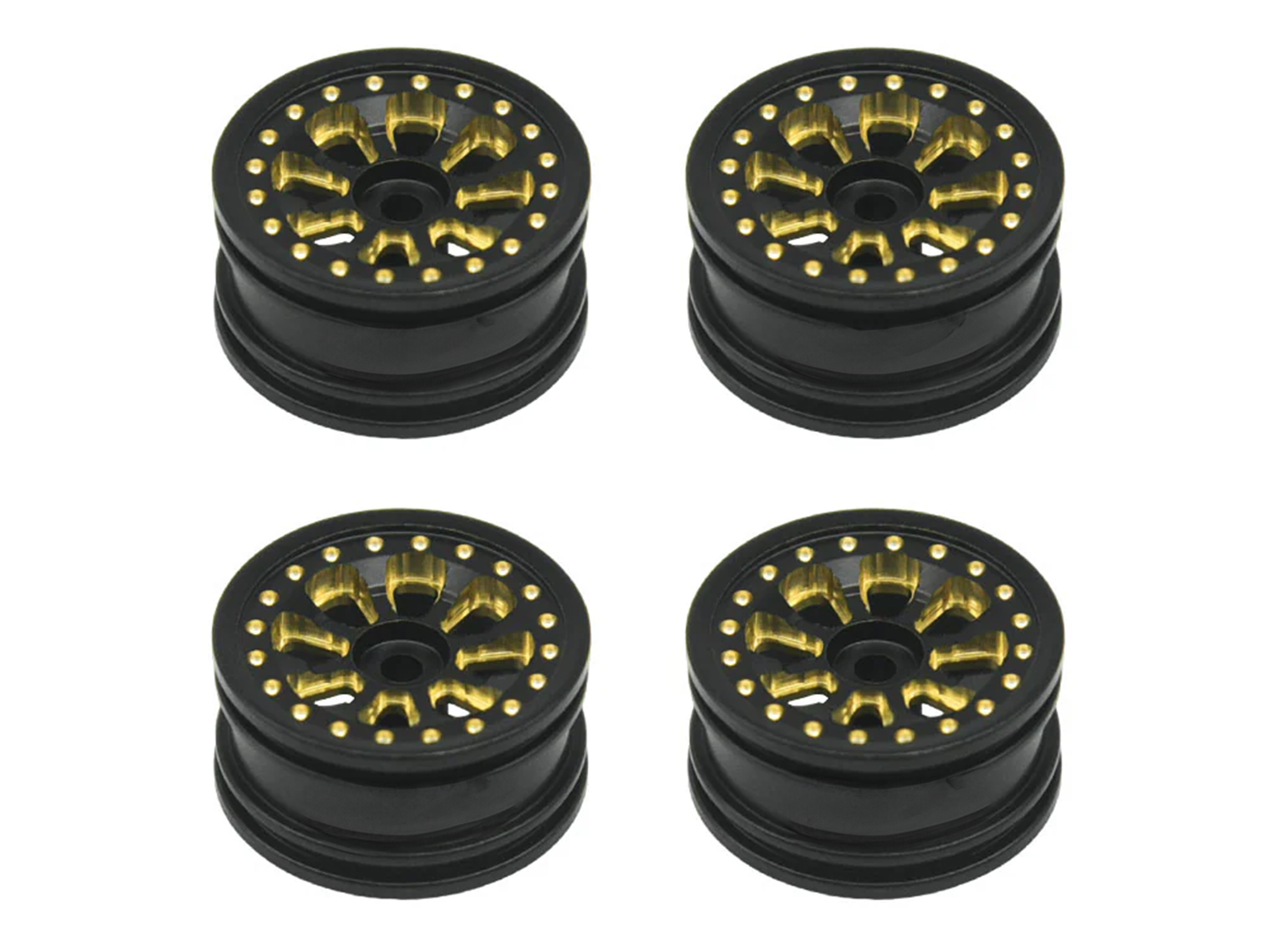 Wheel Set, Black Brass 4pcs SCX30-4