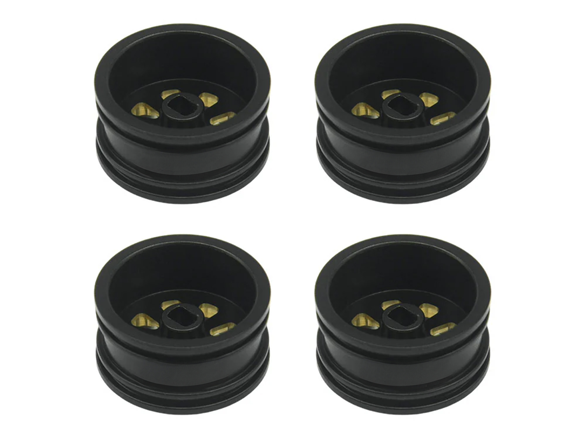 Wheel Set, Black Brass 4pcs SCX30-5