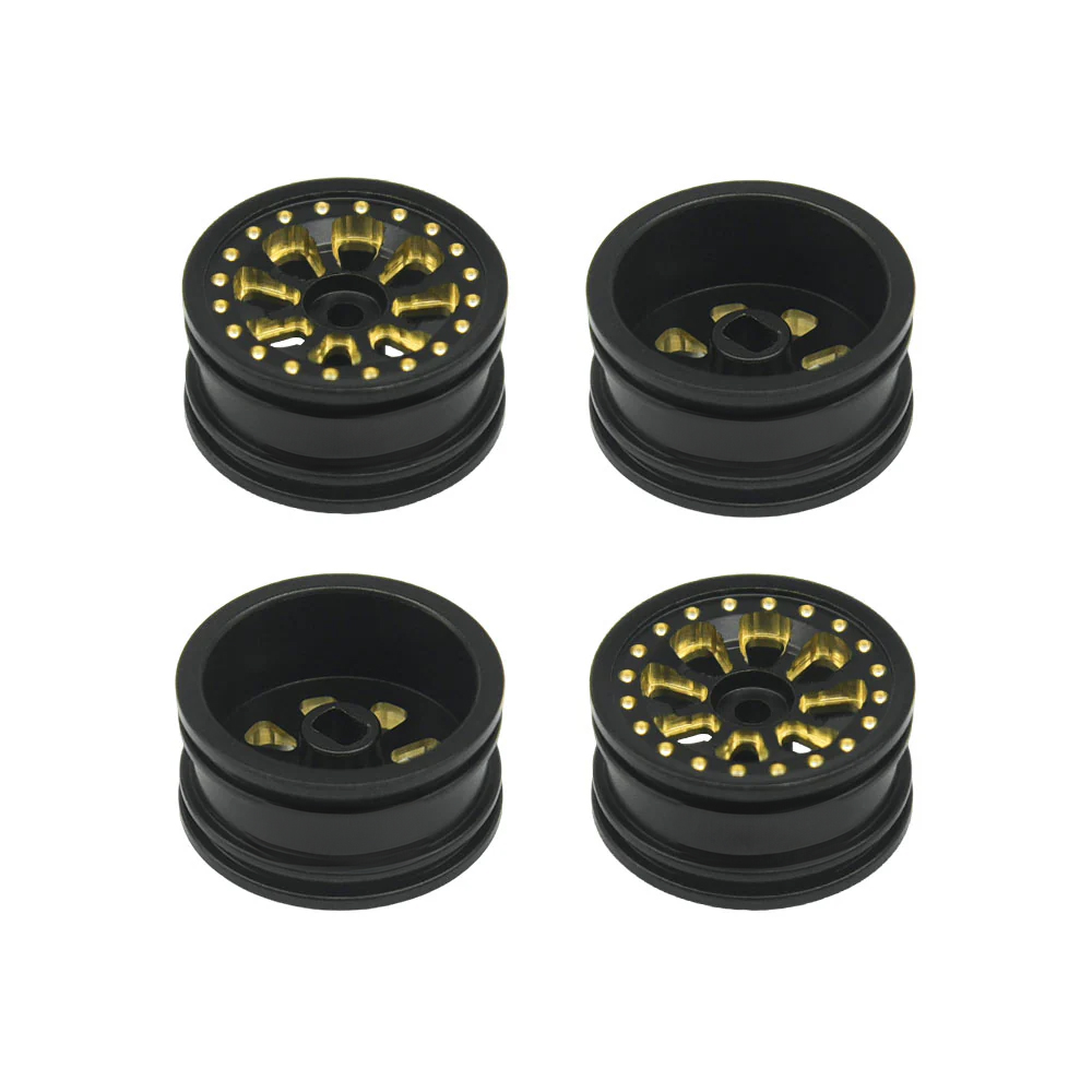 Wheel Set, Black Brass 4pcs SCX30-6