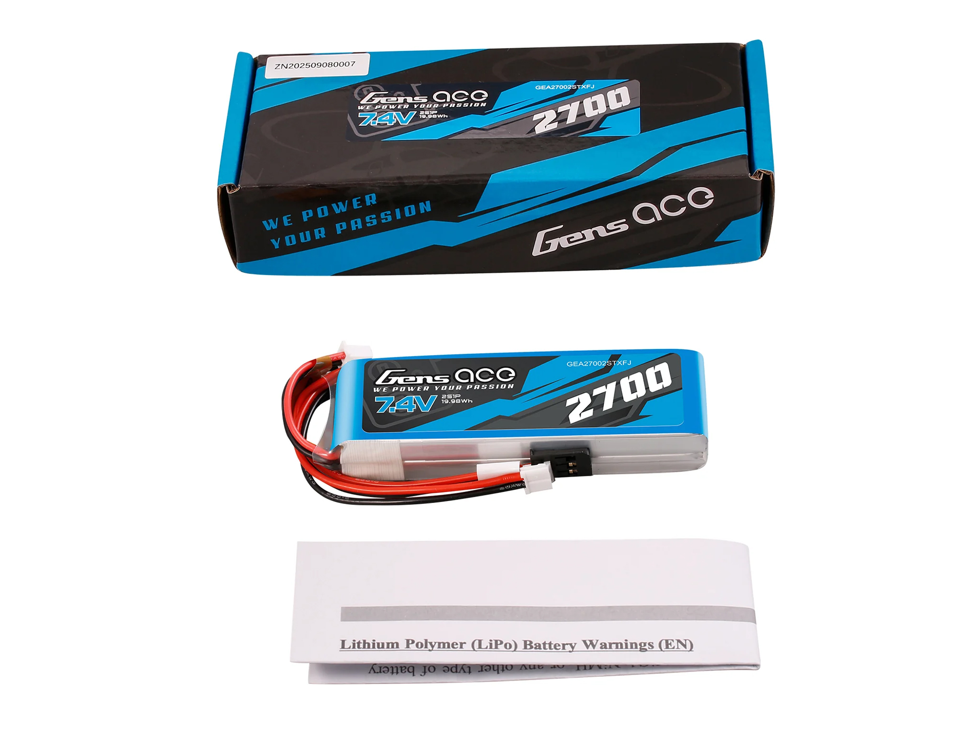 Li-Po 2S 7.4V 2700mAh Tx/Rx with Futaba-5