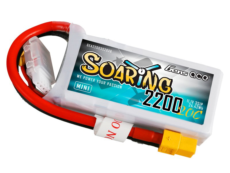 Li-Po 3S 11.1V MINI 2200mAh 20C Soaring with XT60-3
