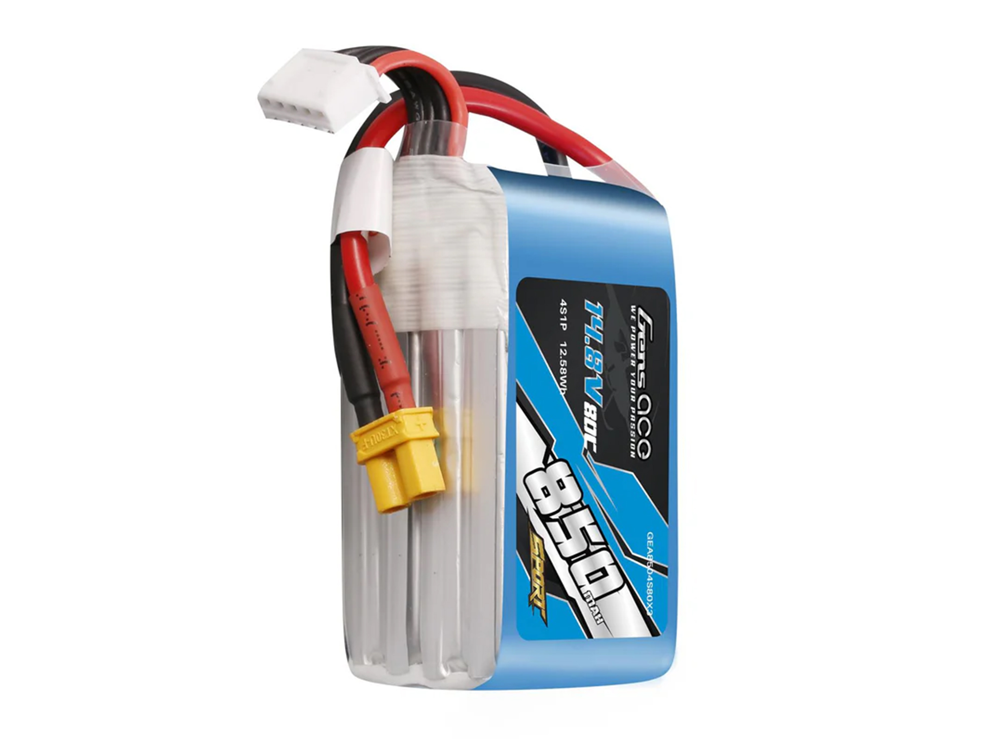 Li-Po 4S 14.8V 850mAh 80C with XT30-4