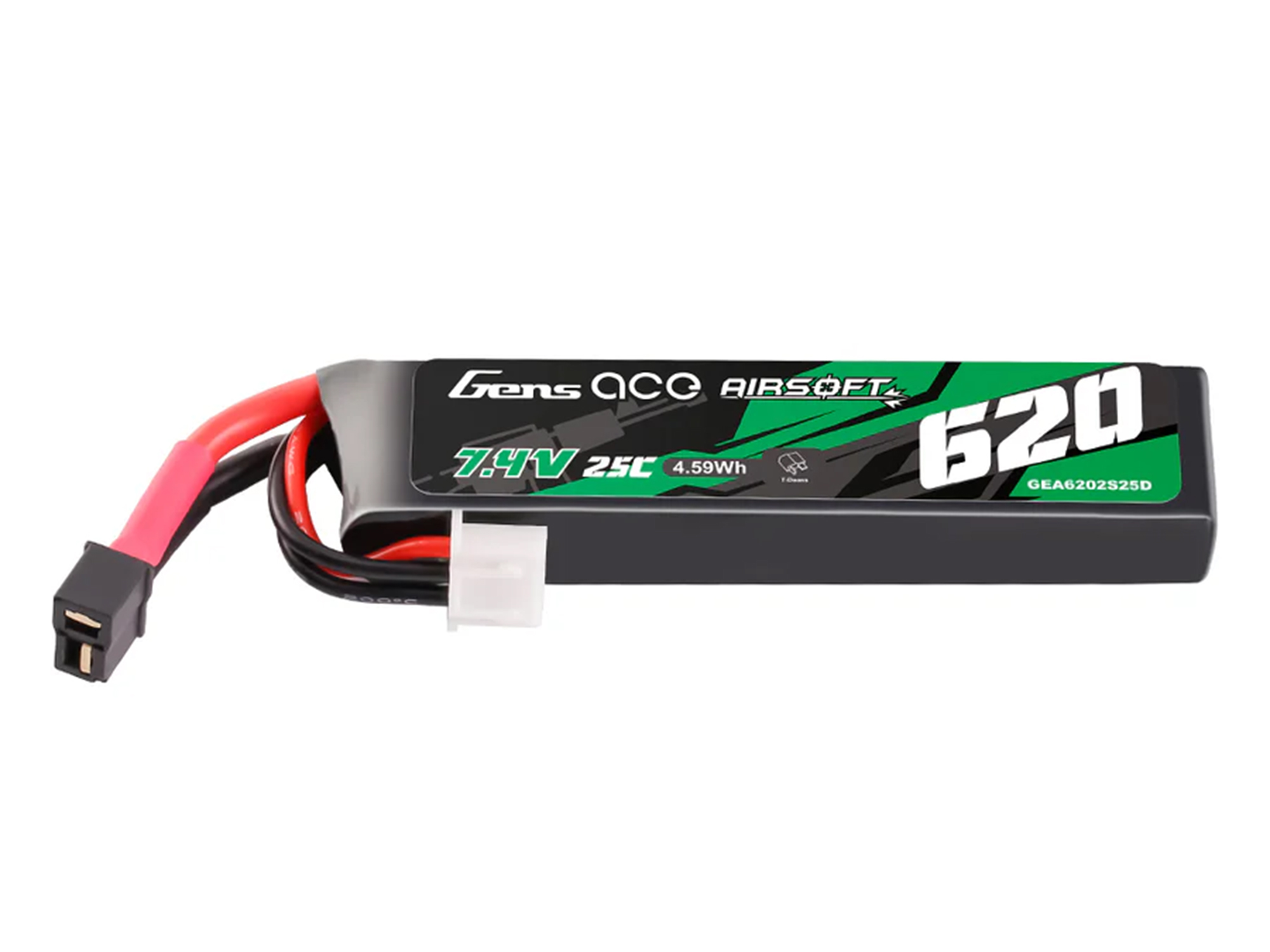 Airsoft 2S 620mAh 25C with Mini Deans (Pistols)-4