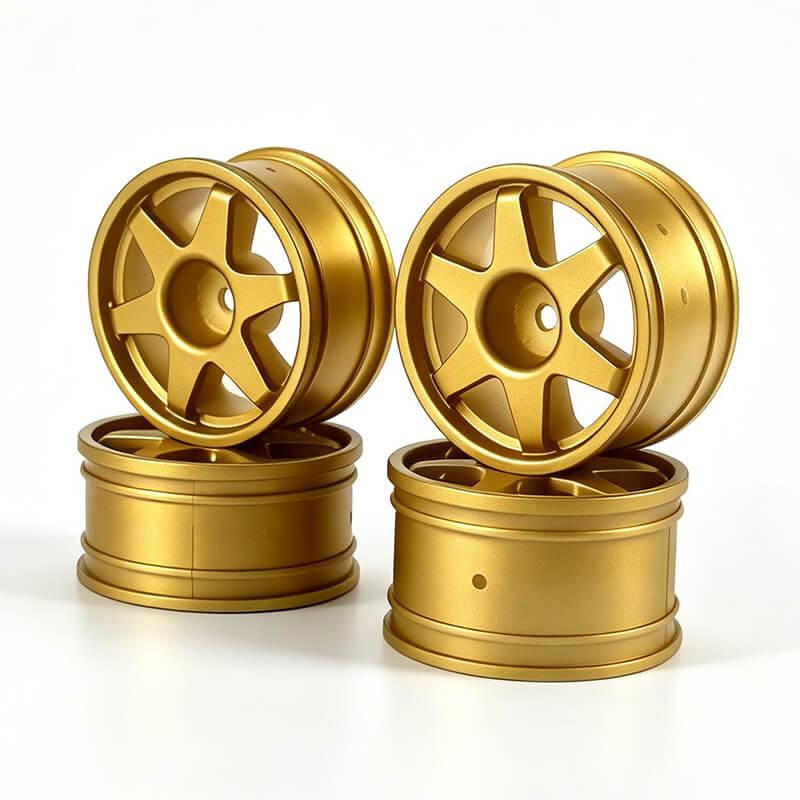 Carisma M48s 6 Spoke Gold Rally Wheels (4)