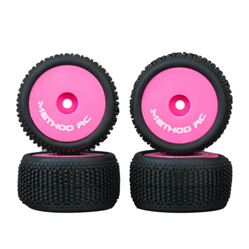 Method Nitragrip 1/24 Truck Tyres F/r On 7mm Hex Pink (4)