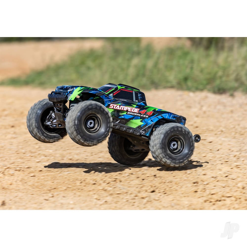 Traxxas Stampede 4WD 1:10 4WD RTR Monster Truck, Green (+ TQi Sport 2-ch, VX3, V3200, Clipless Body)-7