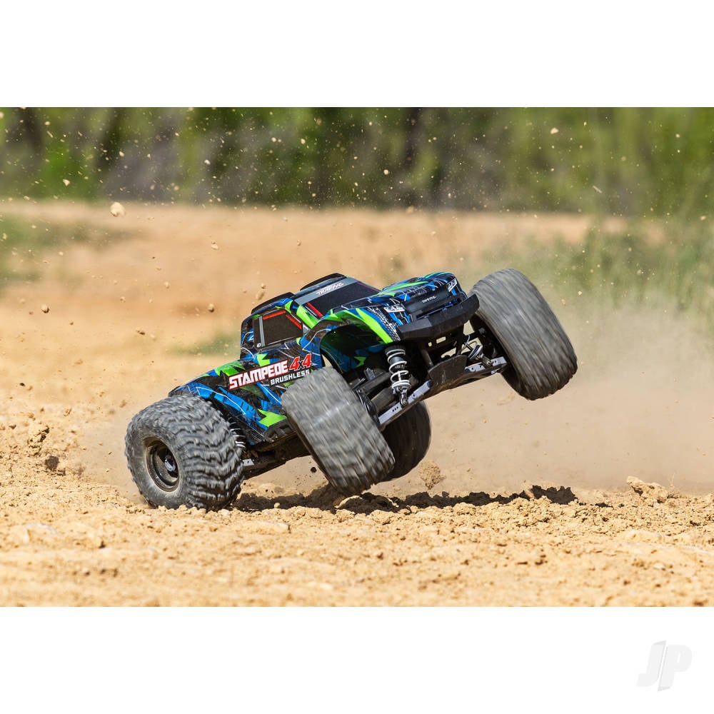 Traxxas Stampede 4WD 1:10 4WD RTR Monster Truck, Green (+ TQi Sport 2-ch, VX3, V3200, Clipless Body)-8