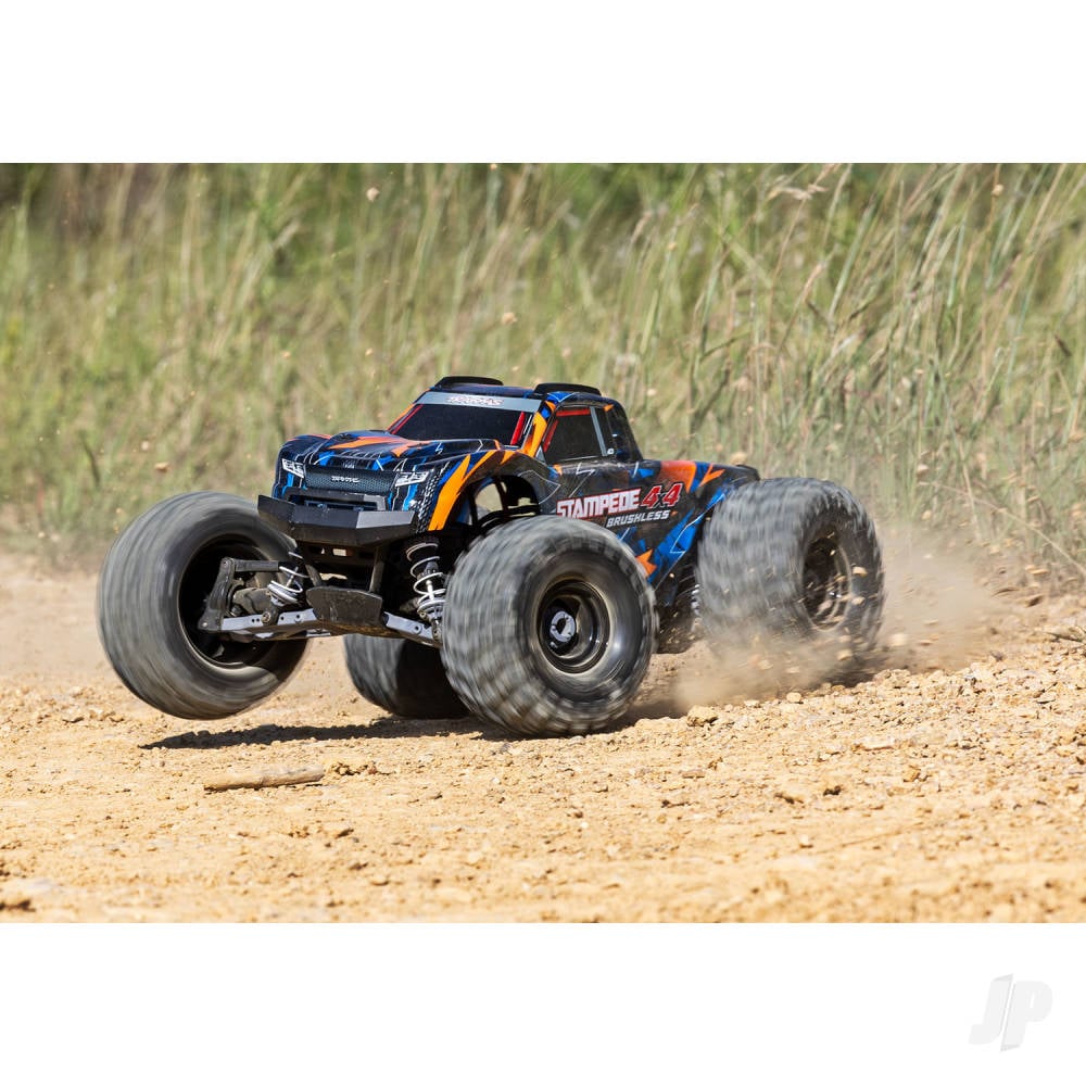 Traxxas Stampede 4WD 1:10 4WD RTR Monster Truck, Orange (+ TQi Sport 2-ch, VX3, V3200, Clipless Body)-6