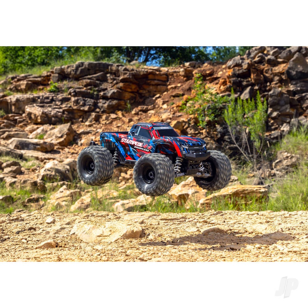 Traxxas Stampede 4WD 1:10 4WD RTR Monster Truck, Red (+ TQi Sport 2-ch, VX3, V3200, Clipless Body)-6