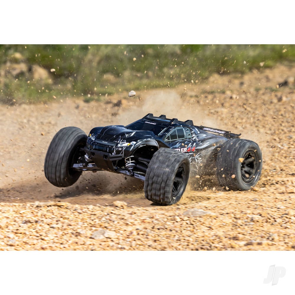 Traxxas Rustler 1:10 4WD RTR Stadium Truck, Black (+ TQi Sport 2-ch, TSM, VX3, Velineon V3200, Clipless Body)-7