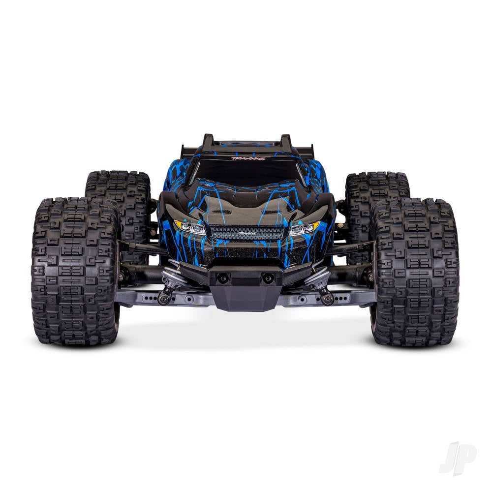 Traxxas Rustler 1:10 4WD RTR Stadium Truck, Blue (+ TQi Sport 2-ch, TSM, VX3, Velineon V3200, Clipless Body)-3