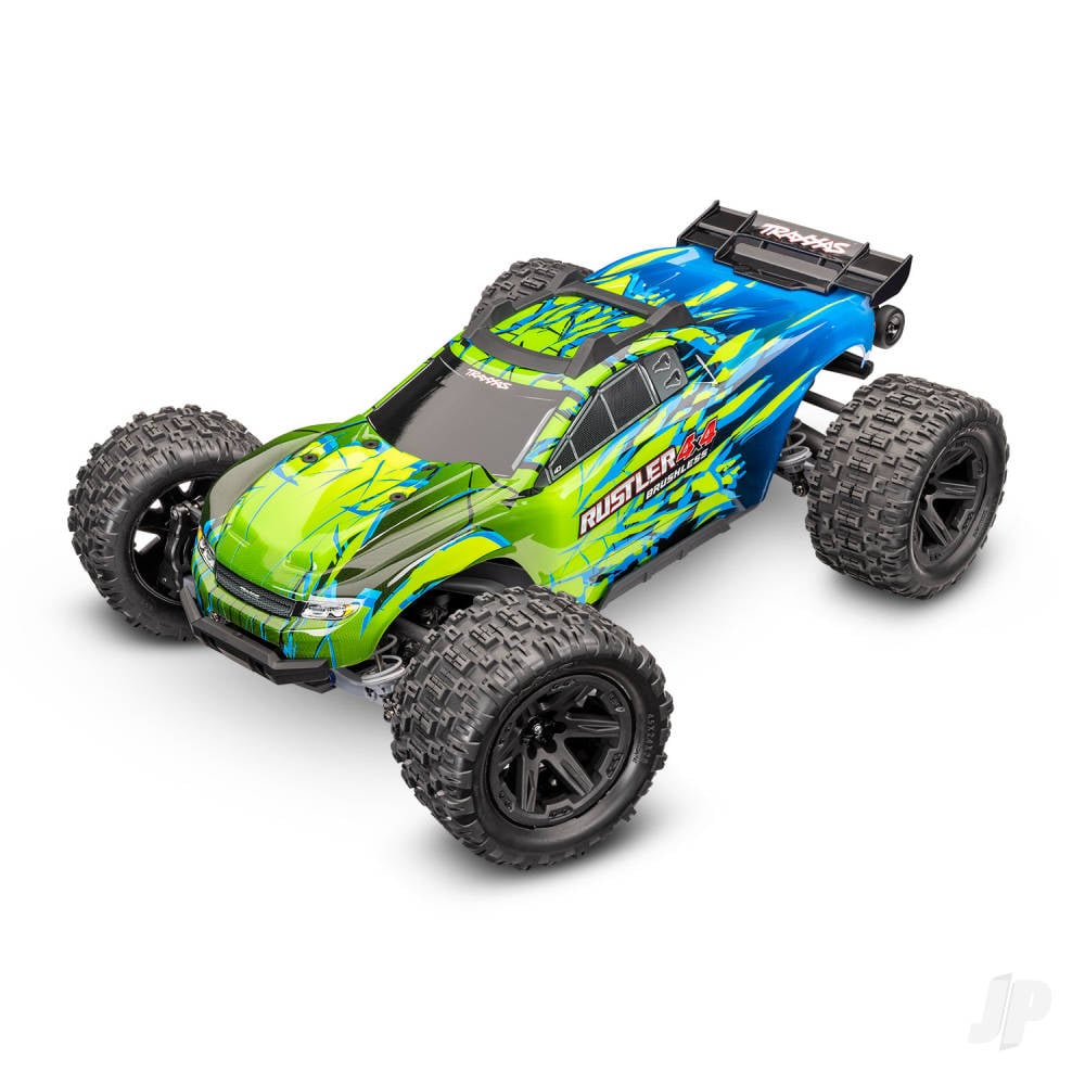 Traxxas Rustler 1:10 4WD RTR Stadium Truck, Green (+ TQi Sport 2-ch, TSM, VX3, Velineon V3200, Clipless Body)-4