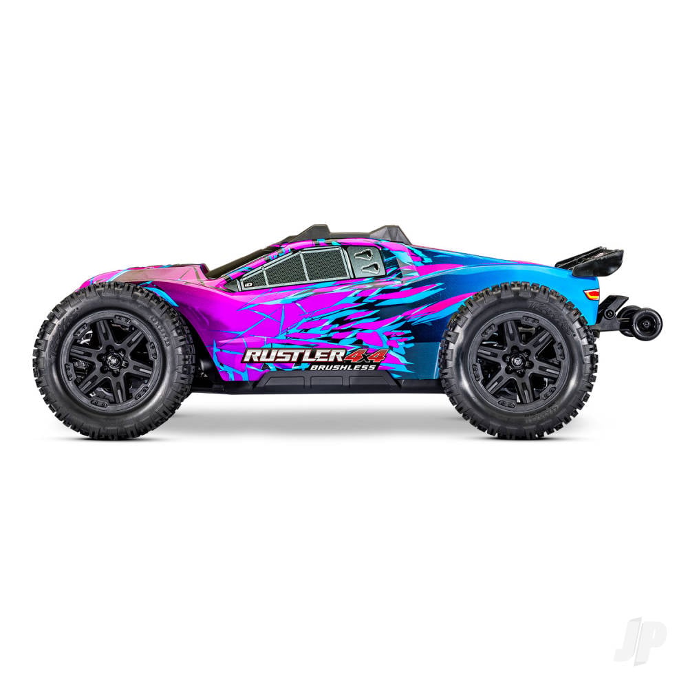 traxxas-rustler-110-4wd-rtr-stadium-truck-purple-tqi-sport-2-ch-tsm-vx3-velineon-v3200-clipless-body