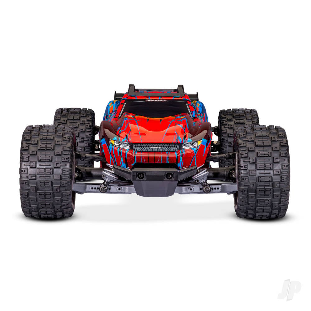 Traxxas Rustler 1:10 4WD RTR Stadium Truck, Red (+ TQi Sport 2-ch, TSM, VX3, Velineon V3200, Clipless Body)-3