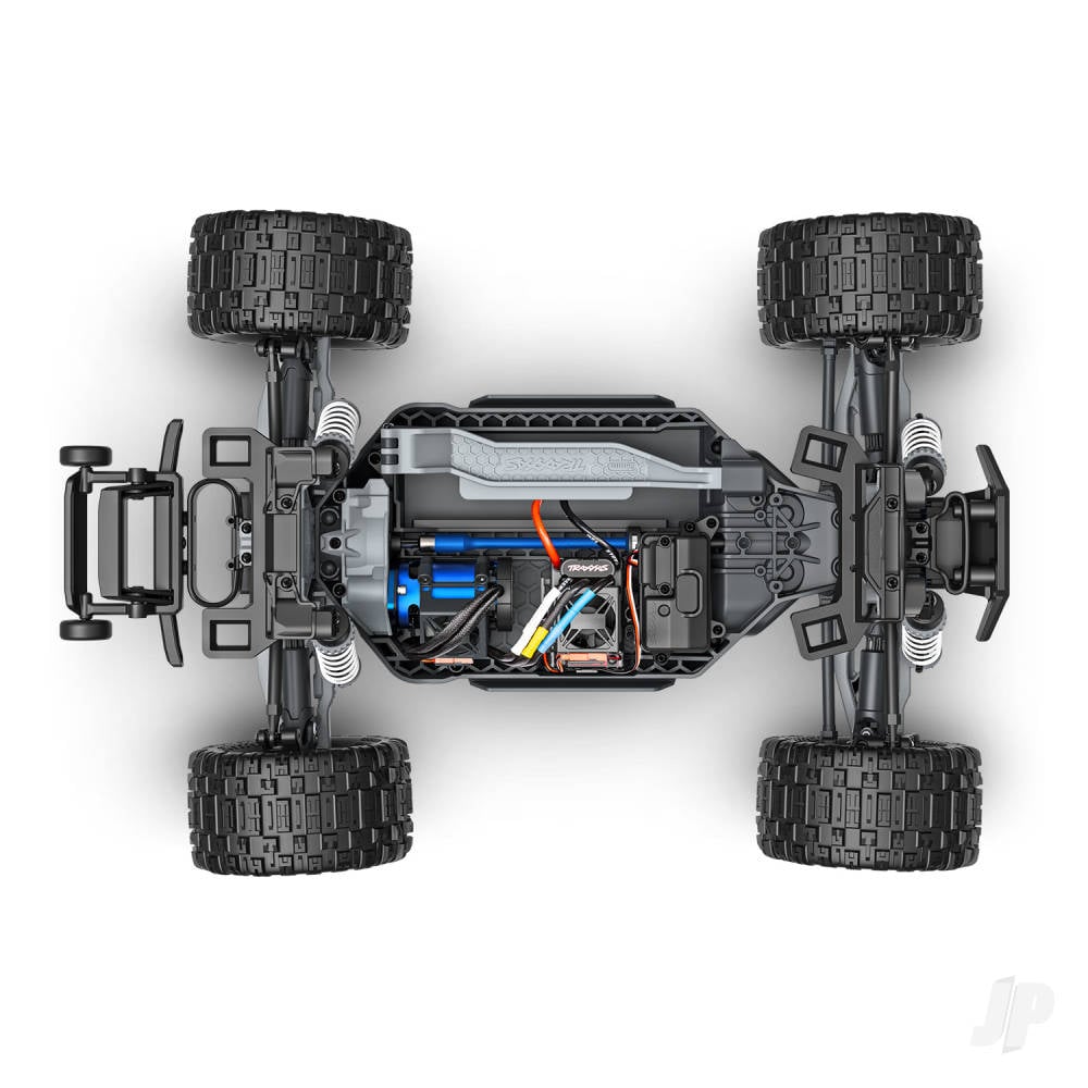 Traxxas Rustler 1:10 4WD RTR Stadium Truck, Red (+ TQi Sport 2-ch, TSM, VX3, Velineon V3200, Clipless Body)-5