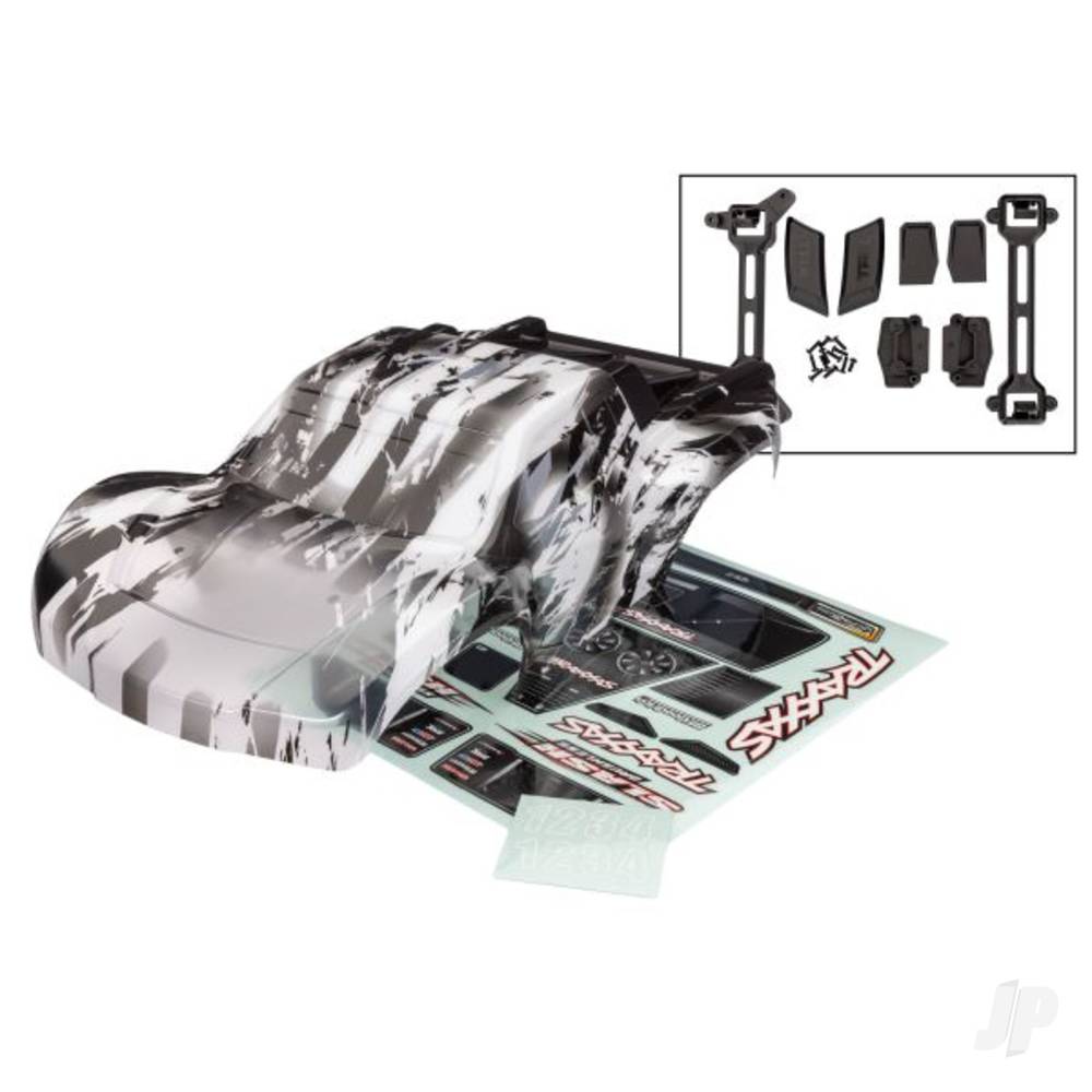 traxxas-body-slash-2wd-also-fits-slash-vxl-slash-4wd-prographix-graphics-are-printed-requires-paint-final-colour-application-decal-sheet-requires-6953-latches-and-6952-latch-mounts-for-clipless-mounting