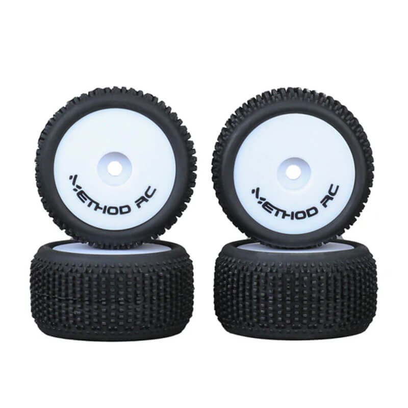 Method Nitragrip 1/24 Truck Tyres F/r On 7mm Hex White (4)