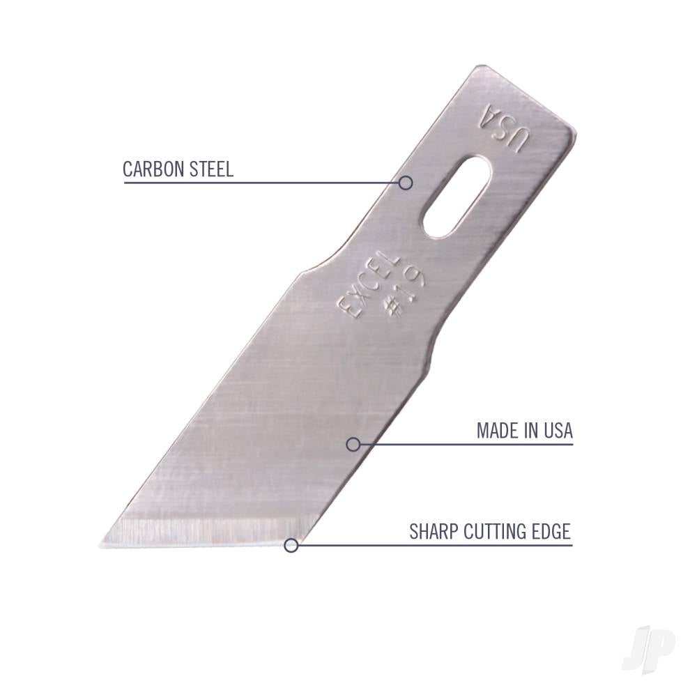 #19 Angled Edge Blade, Shank 0.345" (0.88 cm) (5 pcs) (Carded)-2
