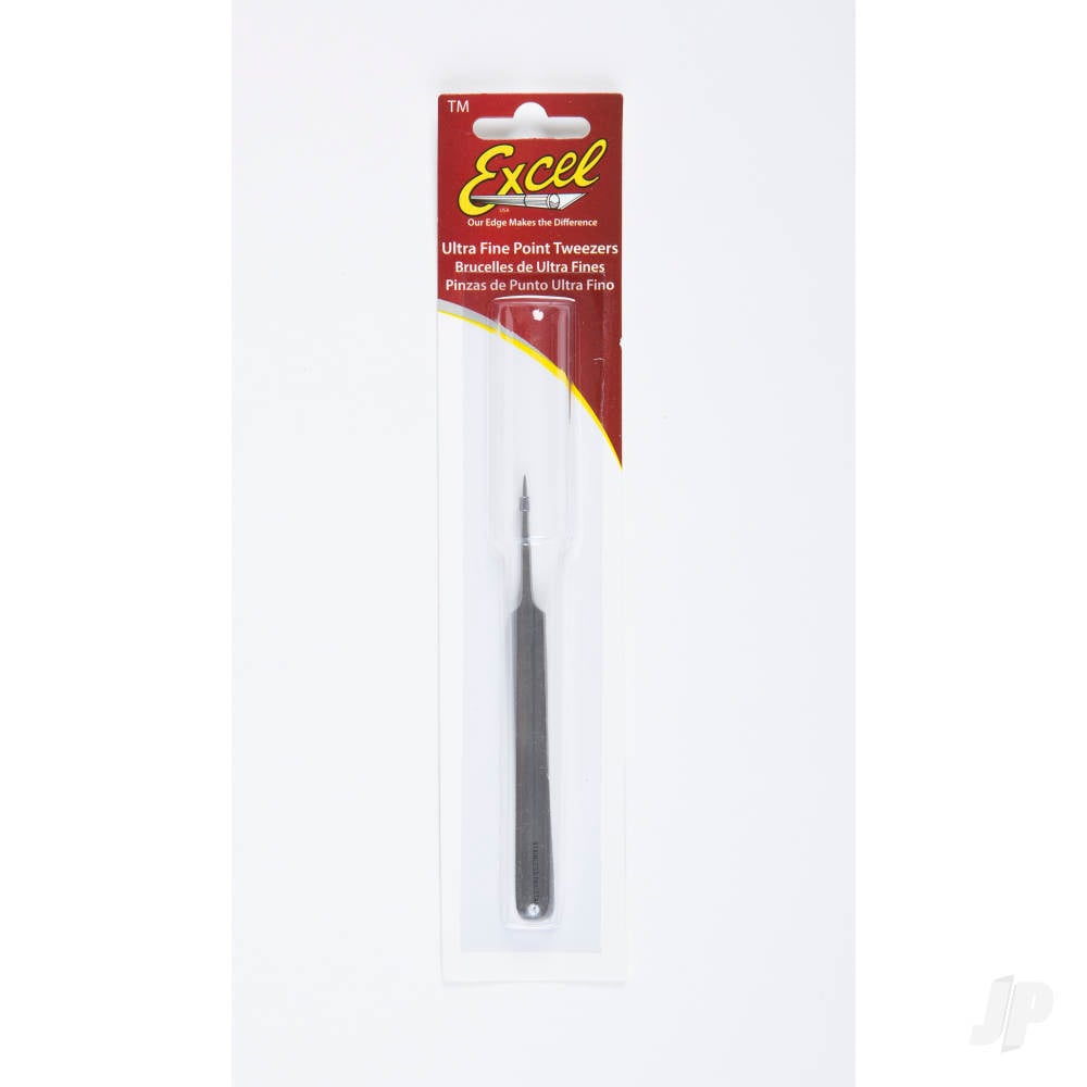 Straight Point Fine Point Tweezers, Polished (Carded)-4