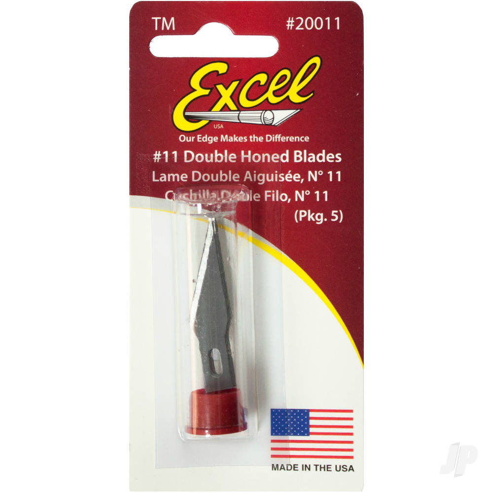 #11 Double Honed Blade, Shank 0.25" (0.58 cm) (5 pcs) (Carded)-8