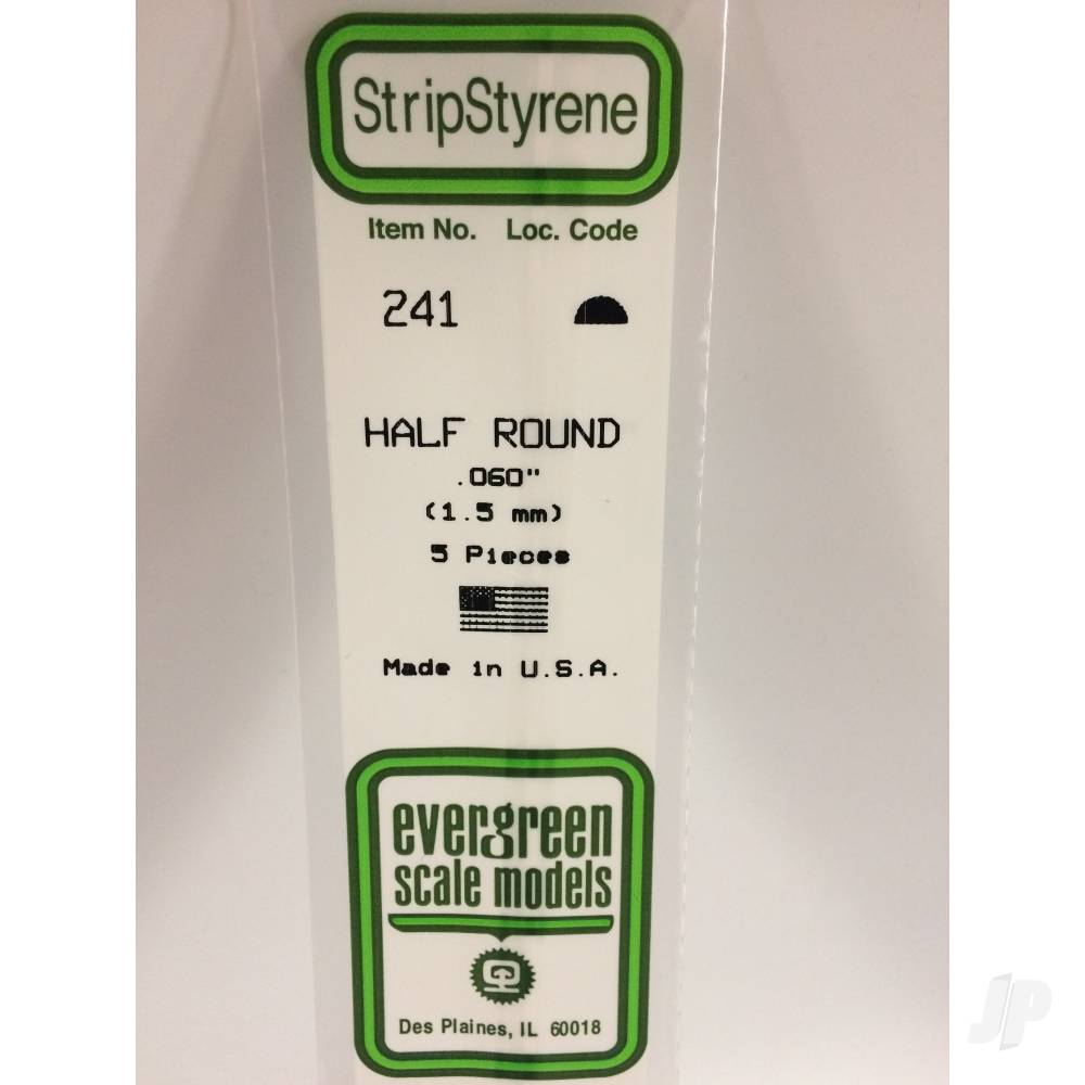 14in (35cm) Half Round Strip .060in (5 per pack)-2