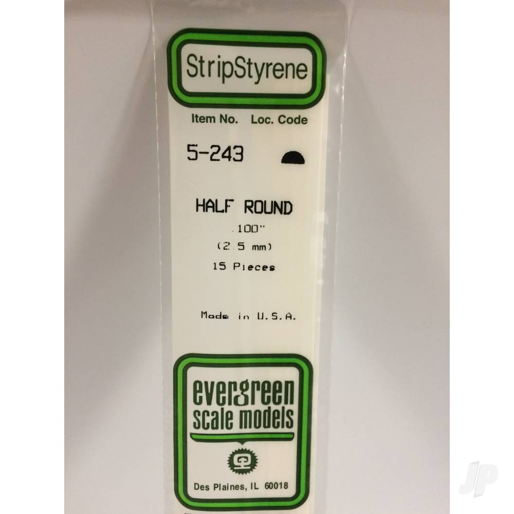 14in (35cm) Half Round Strip .100in (15 per pack)-2
