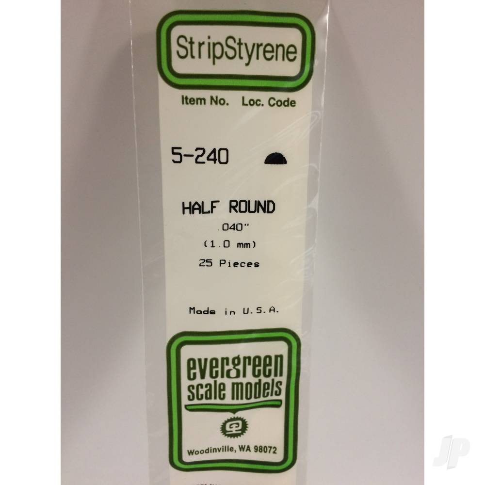 14in (35cm) Half Round Strip .040in (25 per pack)-2