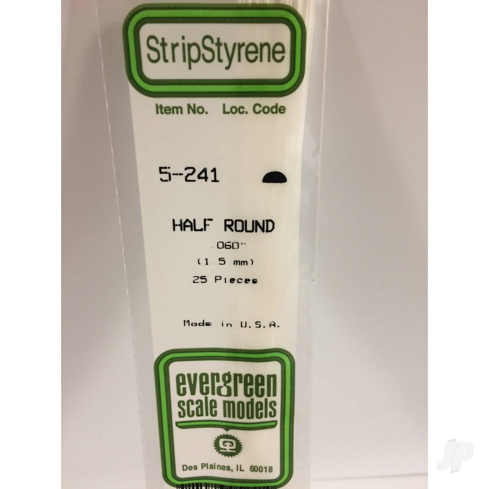 14in (35cm) Half Round Strip .060in (25 per pack)-2