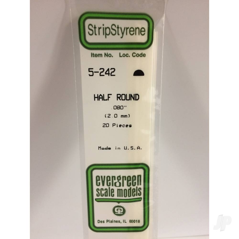 14in (35cm) Half Round Strip .080in (20 per pack)-2