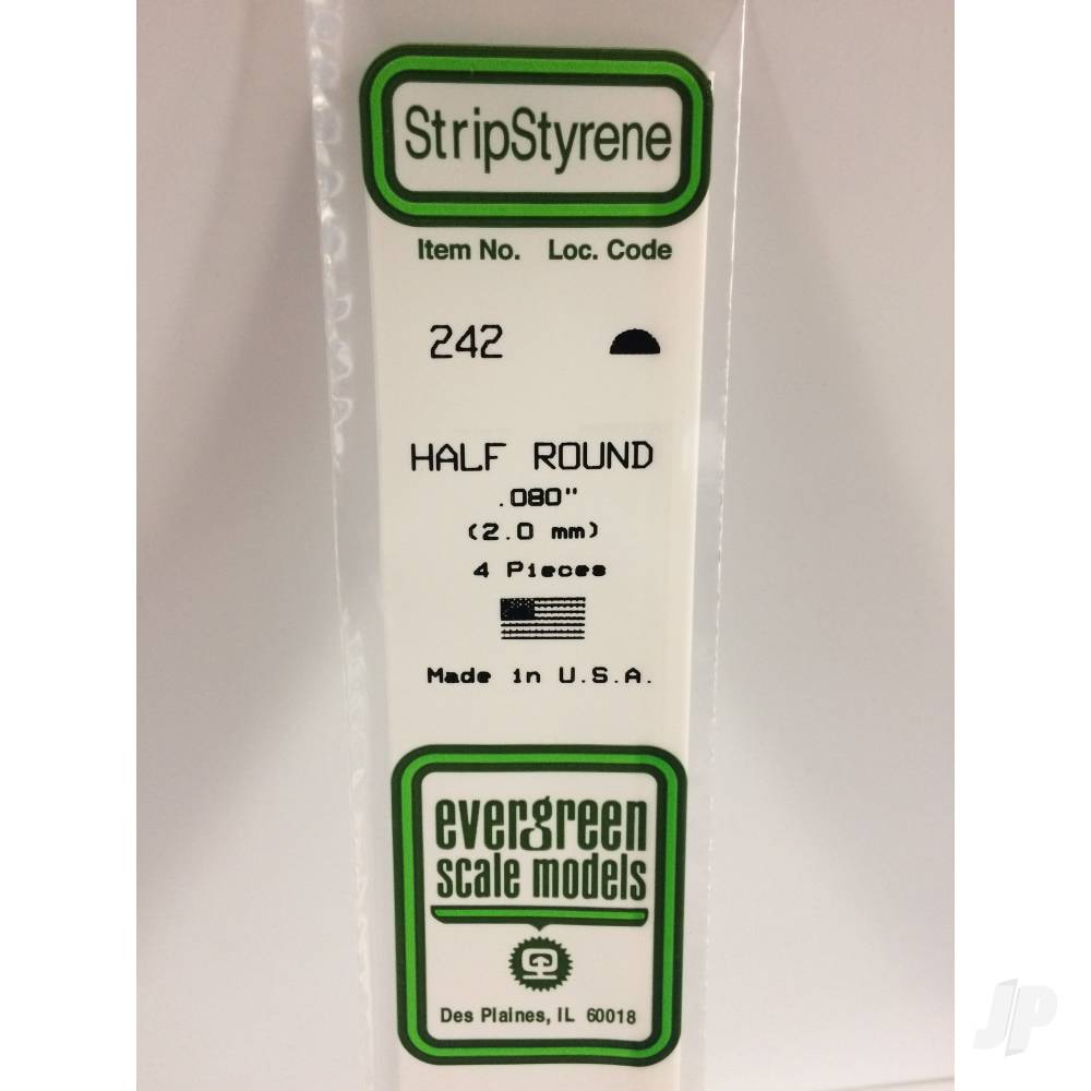 14in (35cm) Half Round Strip .080in (4 per pack)-2