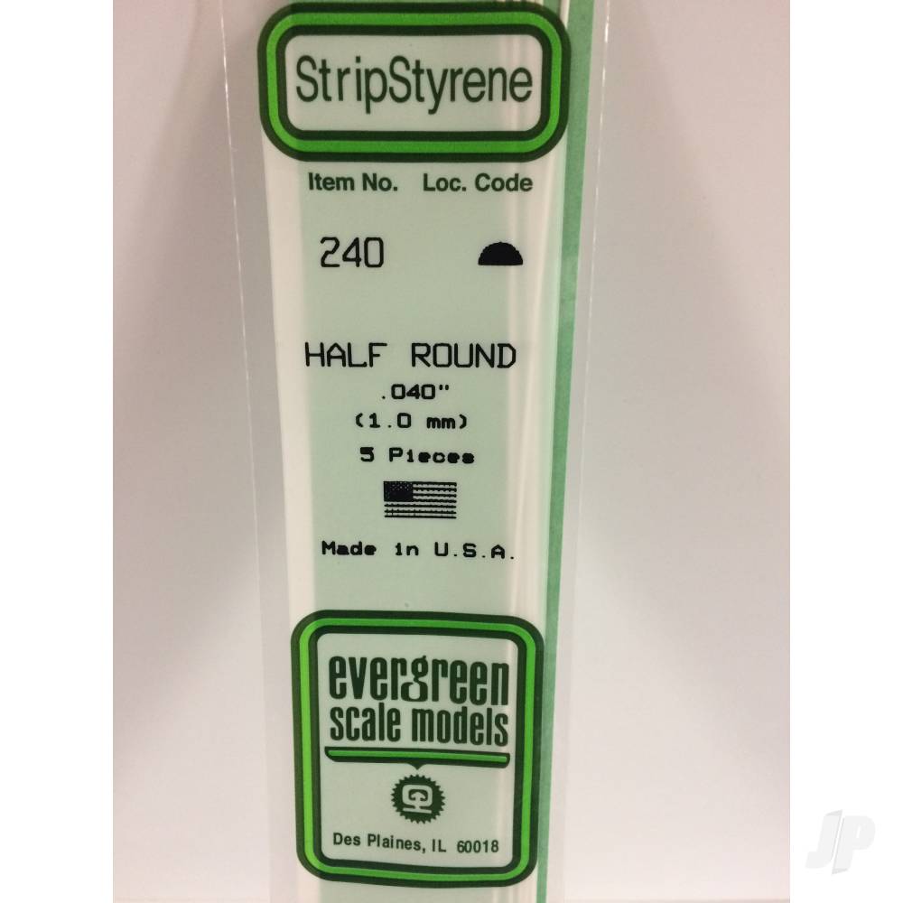 14in (35cm) Half Round Strip .040in (5 per pack)-2