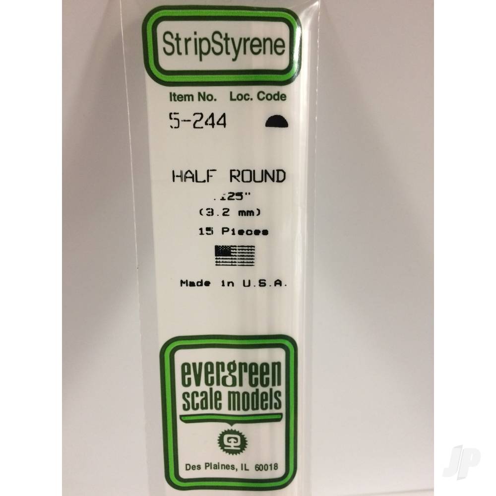 14in (35cm) Half Round Strip .125in (1/8in) (15 per pack)-2