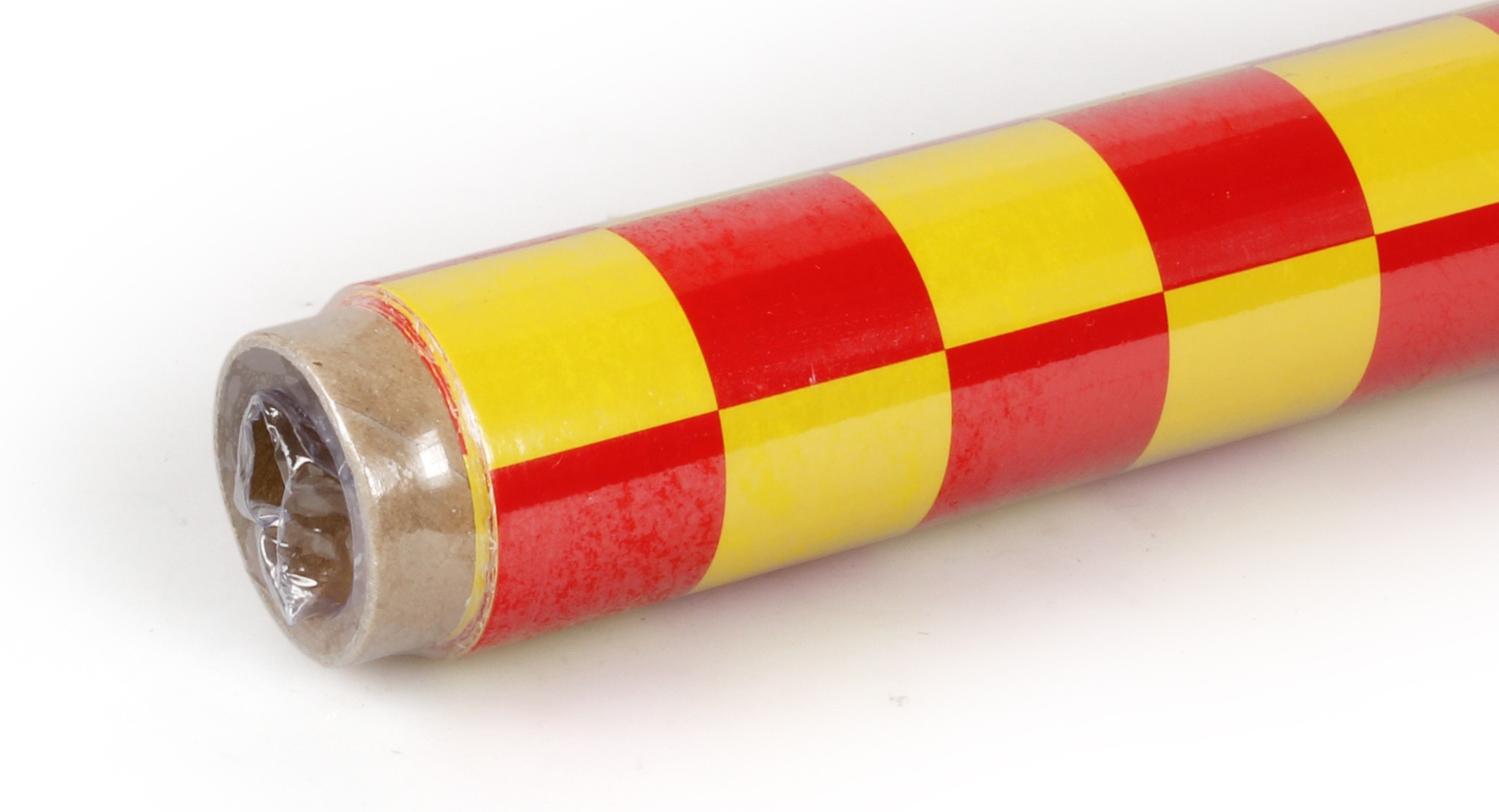 2m ORACOVER Fun-3 Medium Chequered, Cadmium Yellow + Red (60cm width)-2