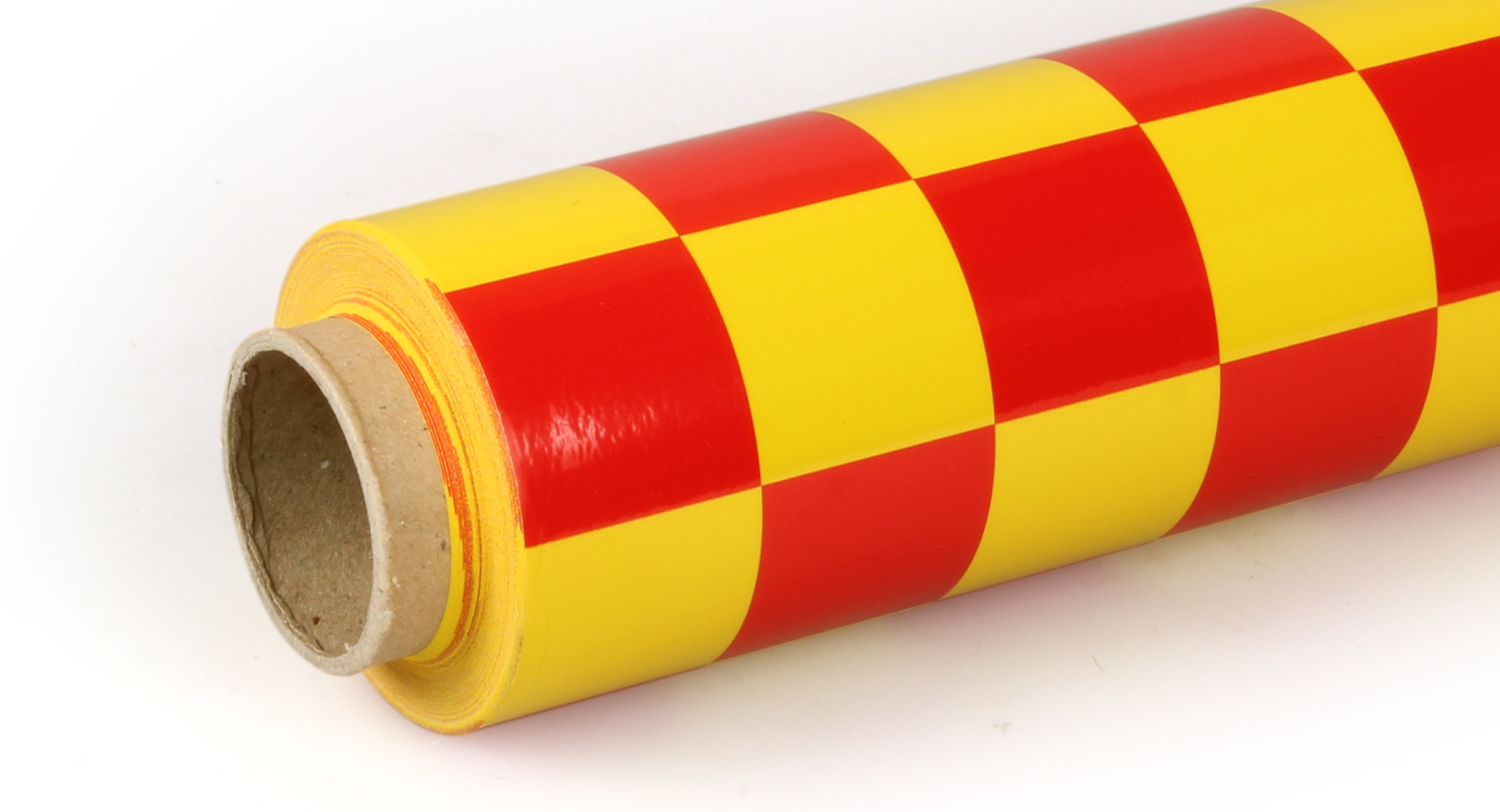 10m ORACOVER Fun-3 Medium Chequered, Cadmium Yellow + Red (60cm width)