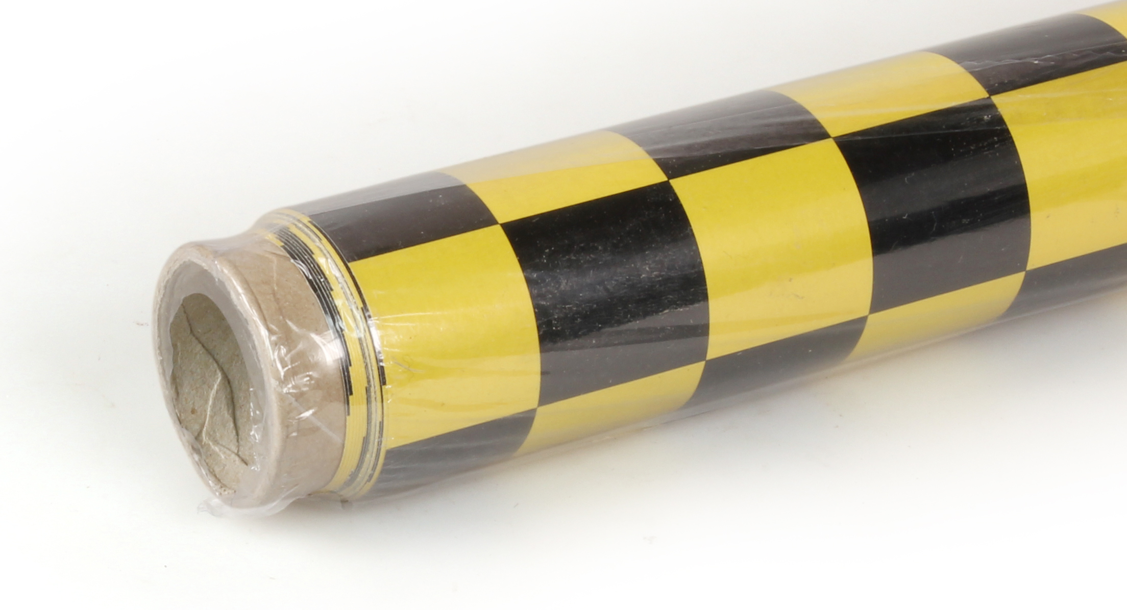 2m ORACOVER Fun-3 Medium Chequered, Pearlescent Cadmium Yellow + Black (60cm width)