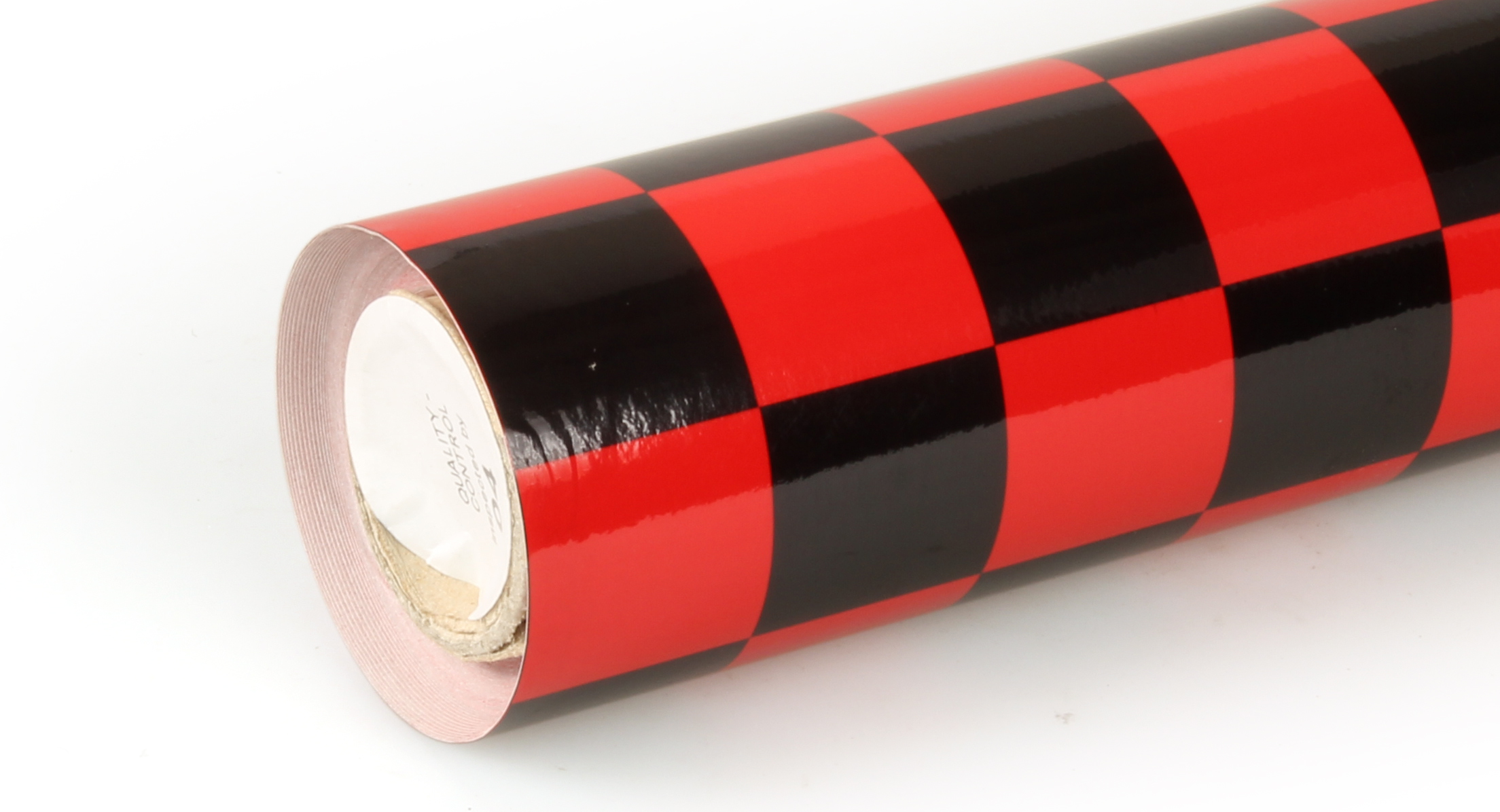 10m ORACOVER Fun-3 Medium Chequered, Ferrari Red + Black (60cm width)