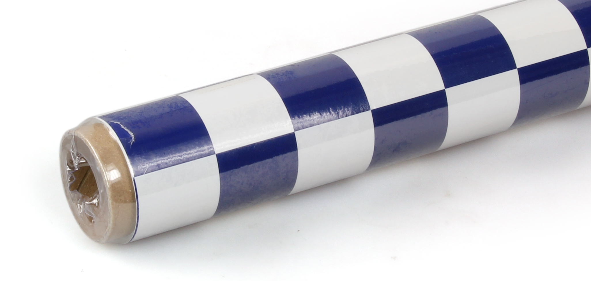 2m ORACOVER Fun-3 Medium Chequered, White + Dark Blue (60cm width)